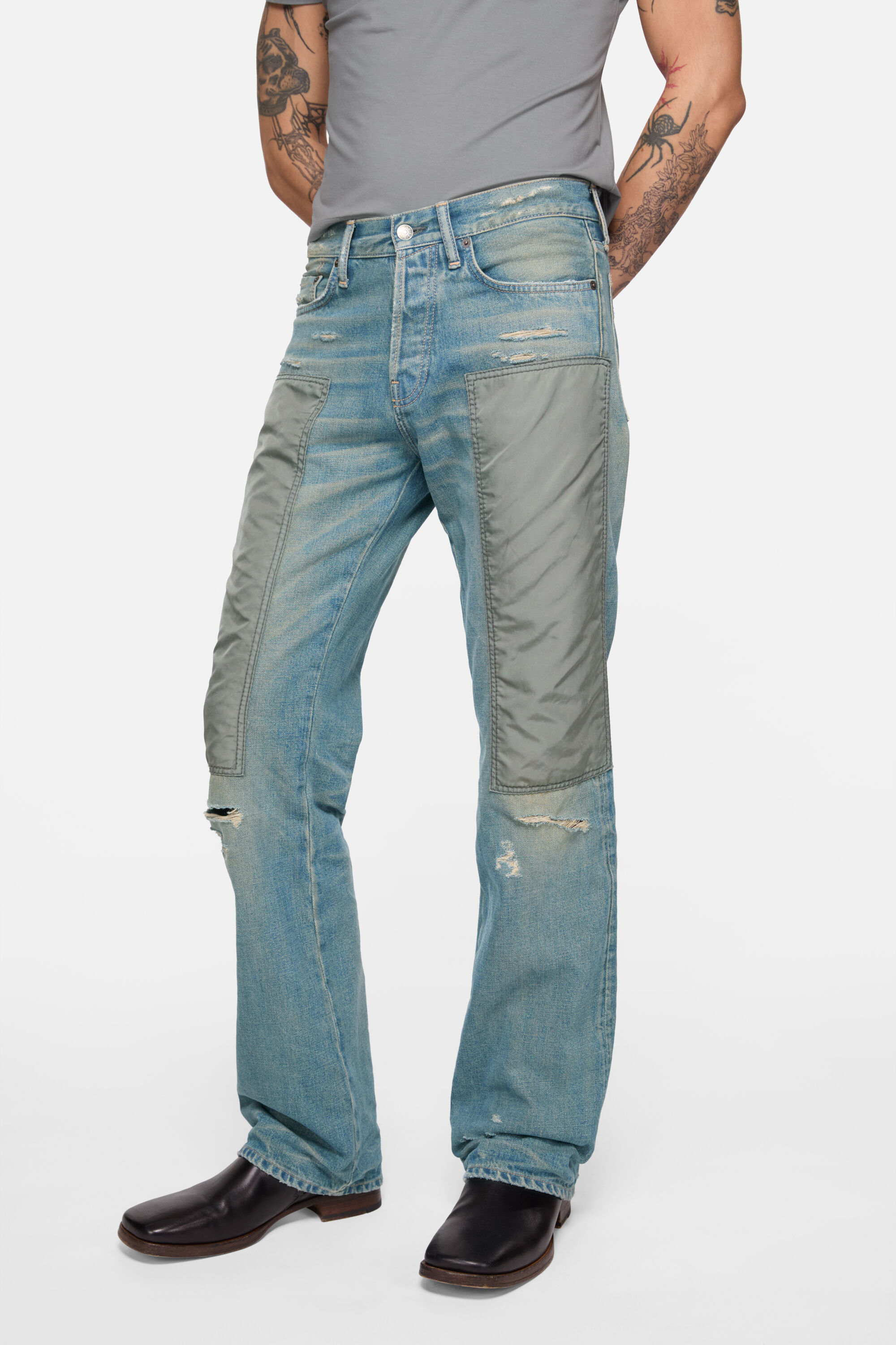 Acne Studios - Regular fit jeans - 2010M - Mid blue/light grey