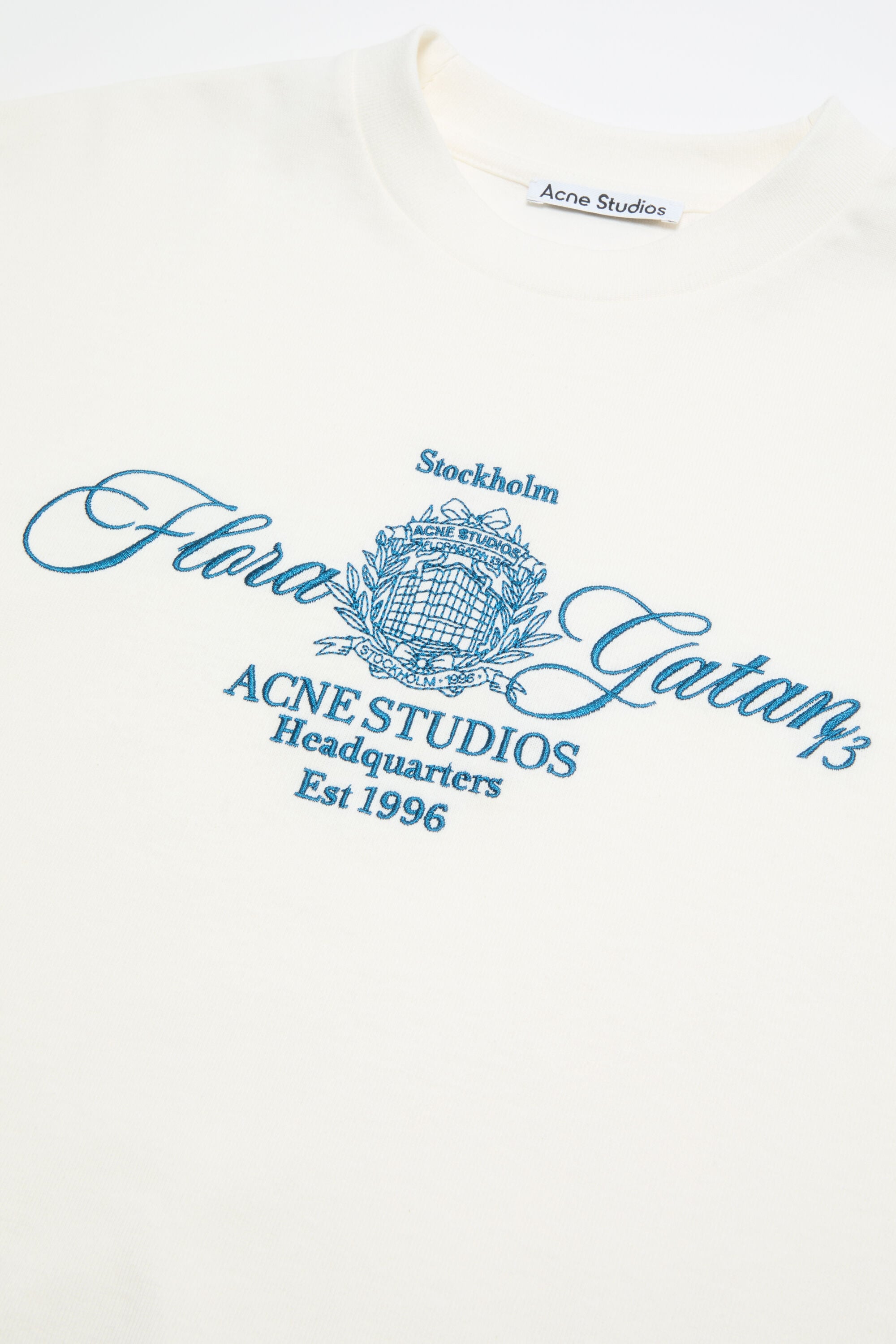 Acne Studios - Embroidered t-shirt - Off white/ecru