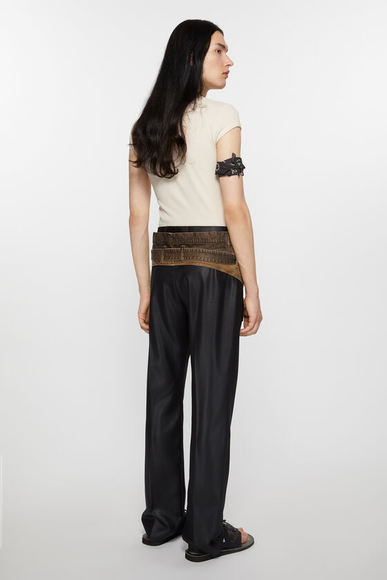 Acne Studios - Wool blend trousers - Black/Black