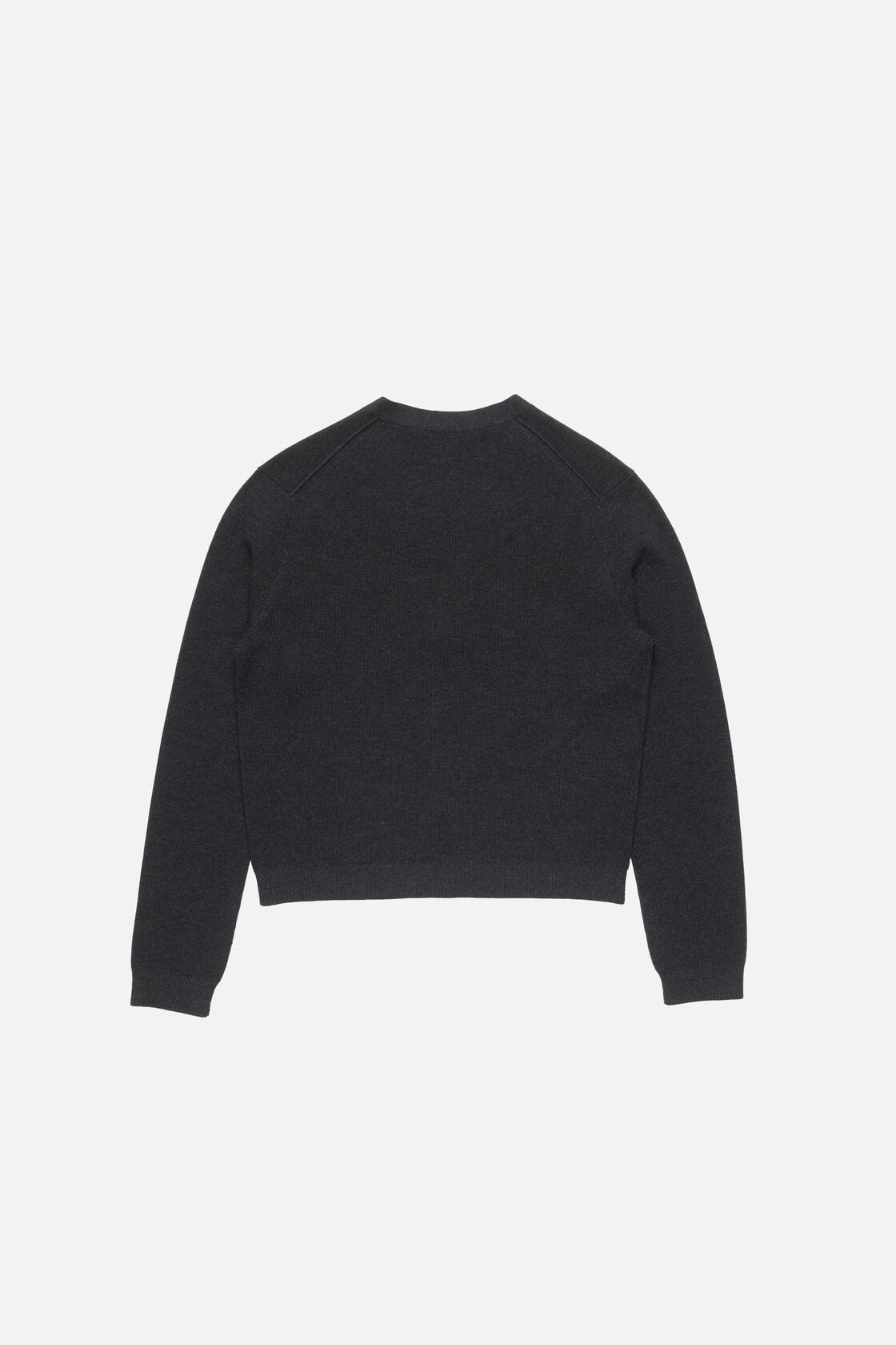 V-neck wool cardigan, Dark Navy Melange, 2000x