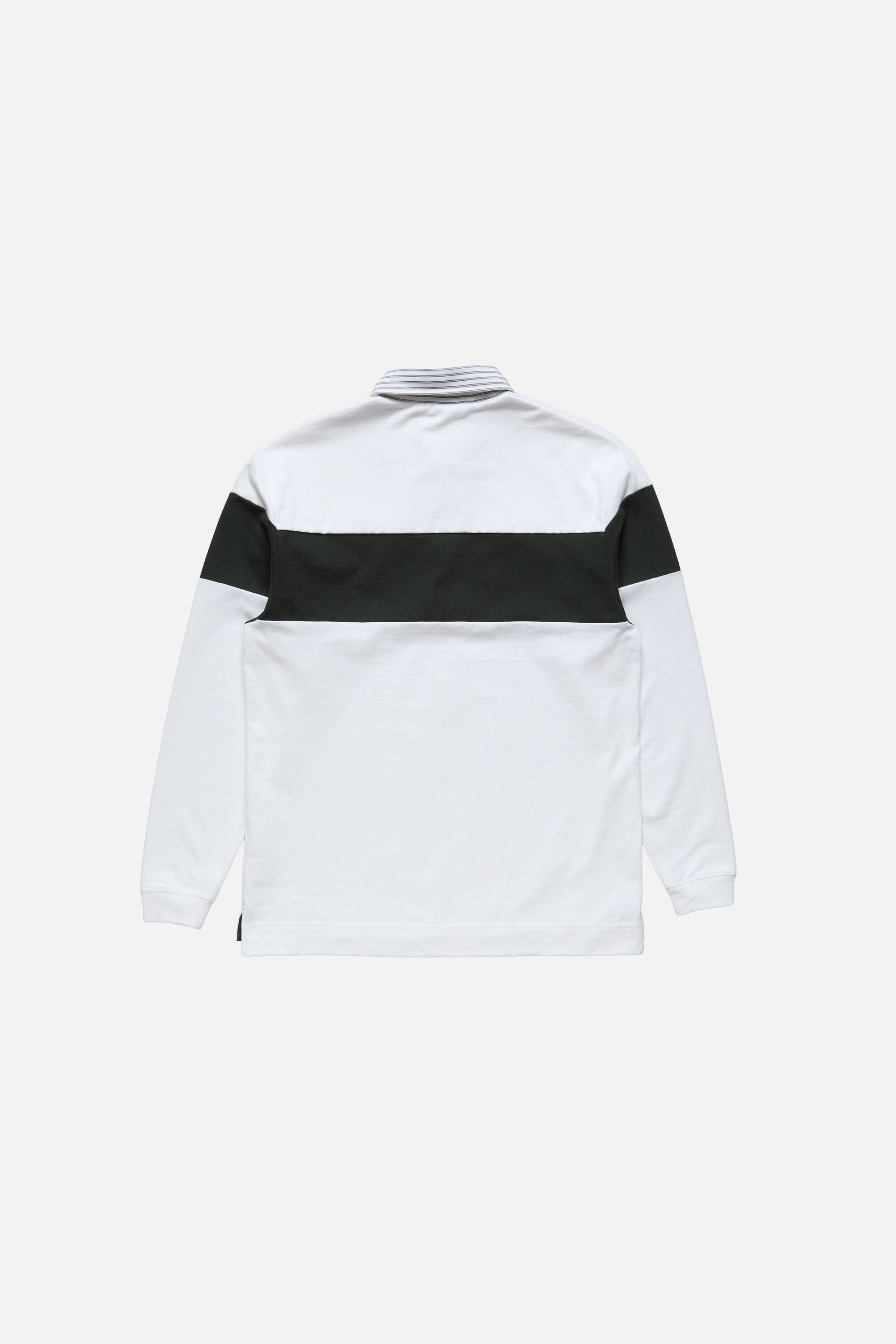 Acne Studios - ストライプポロスウェットシャツ - ホワイト/ブラック