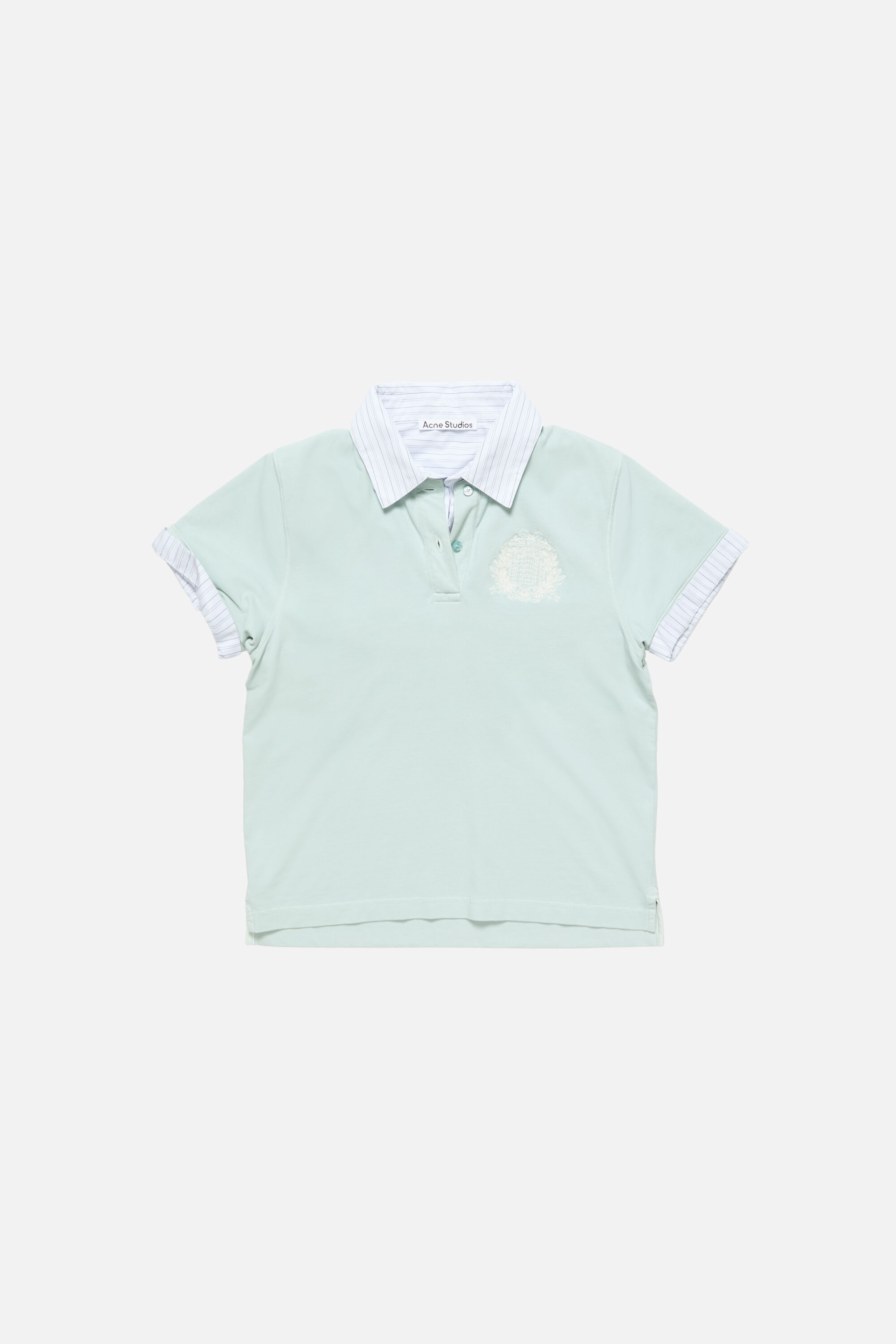 Acne Studios - ロゴ入りレイヤードポロシャツ - ライトブルー
