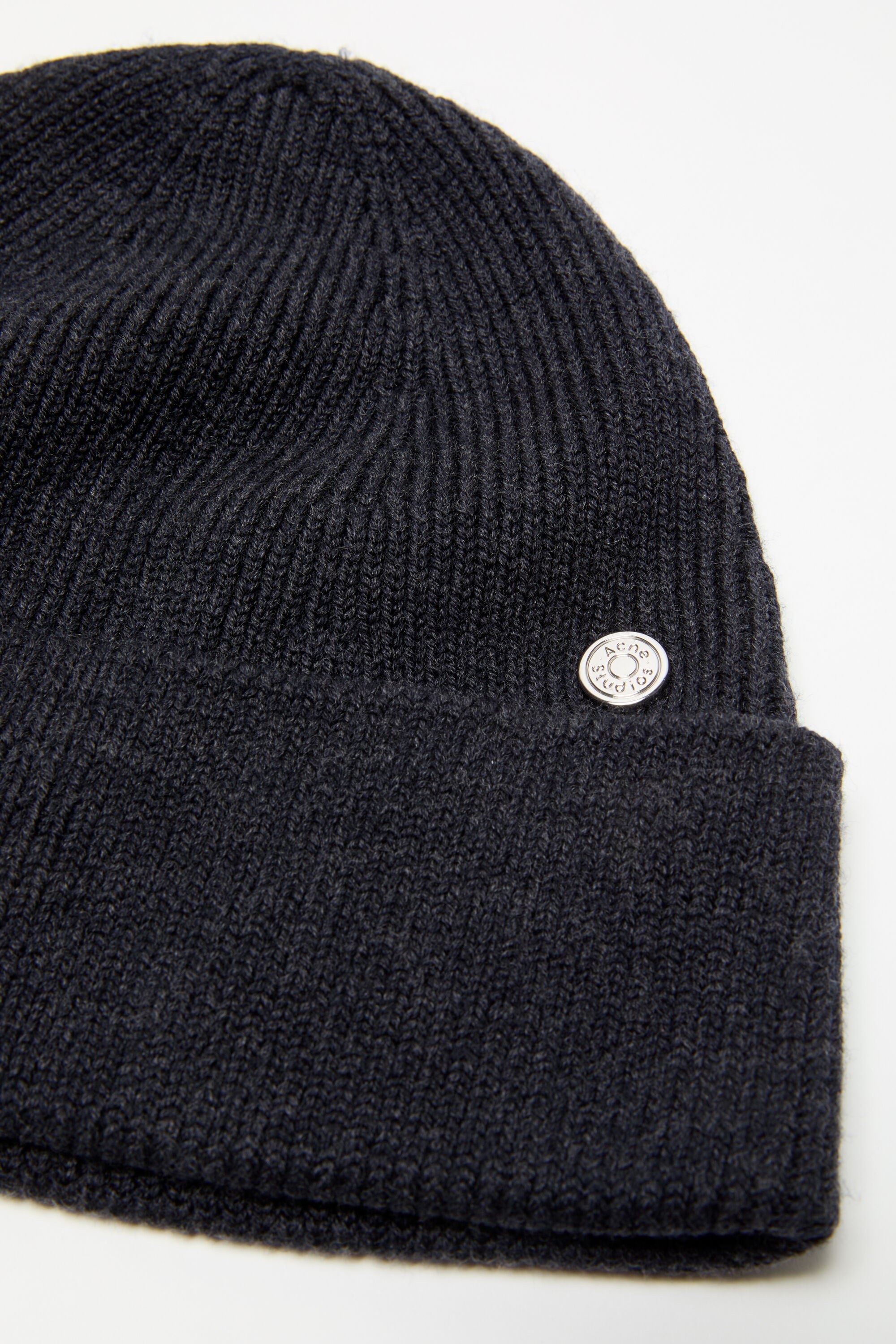 Acne Studios - Wool beanie with rivet - Dark Navy Melange