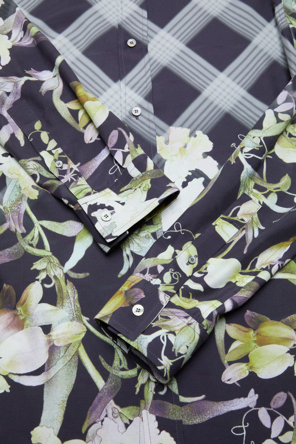 Printed button-up shirt, Navy multi, 2000x