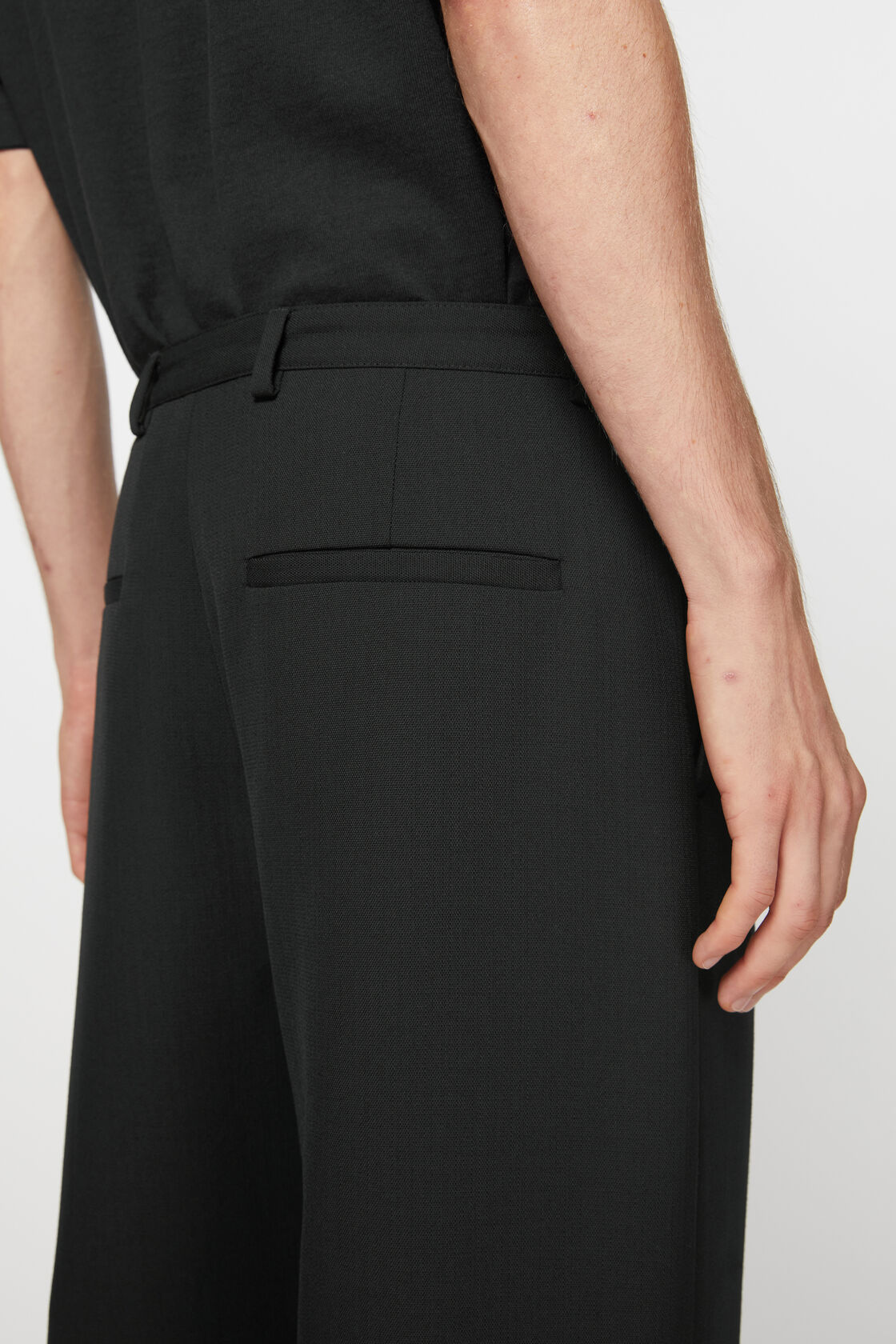 Wool blend trousers, Black, 2000x