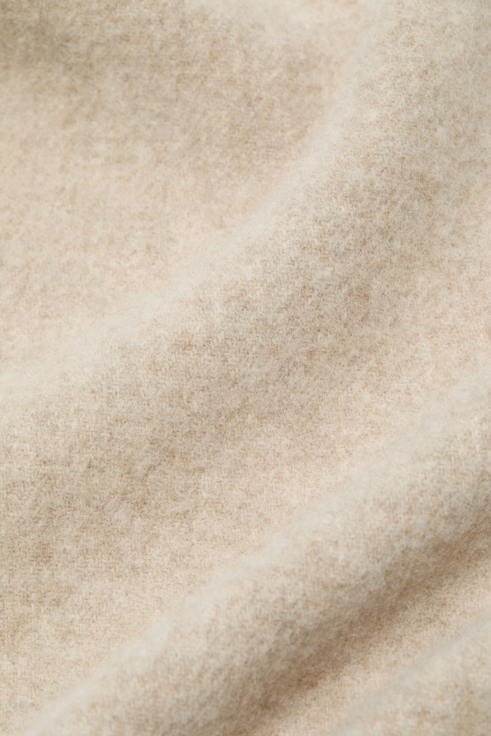 Acne Studios - Fringe wool scarf - skinny - Oatmeal melange
