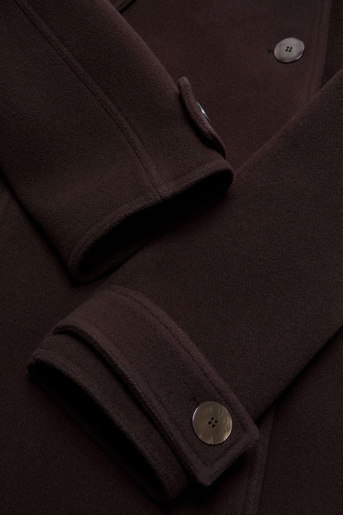 Wool duffle coat, Dark brown, 2000x