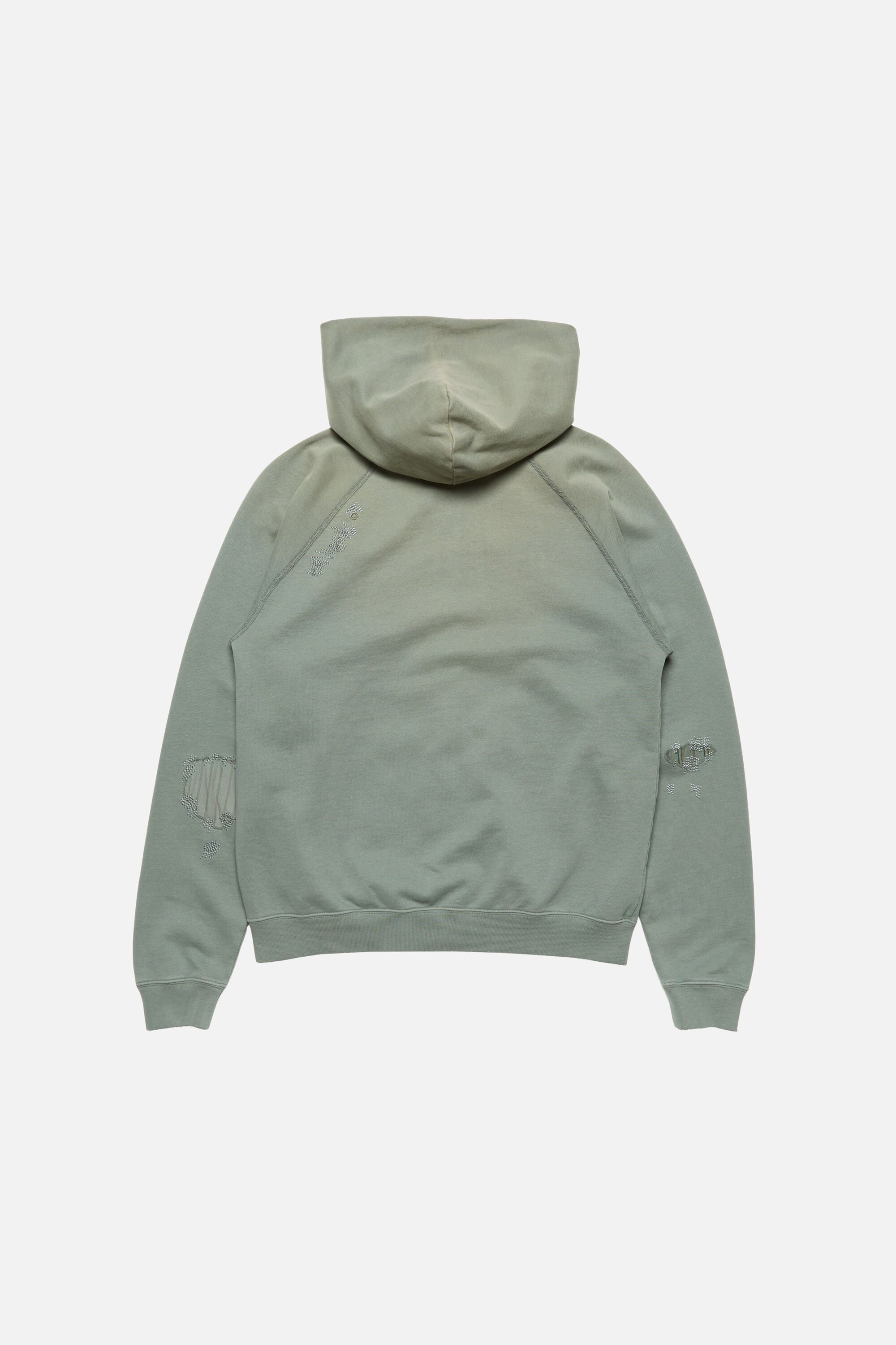 Acne Studios - Mended fleece hoodie - Slate grey Acne Studios - Mended fleece hoodie - Slate grey