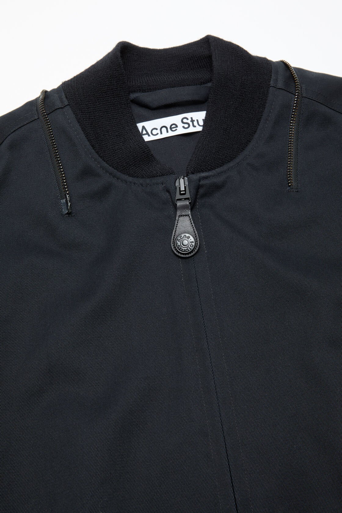 Twill jacket with hood, Black, 2000x