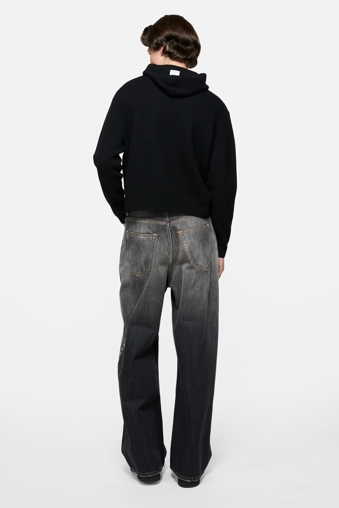 Cashmere hoodie, Black, 2000x