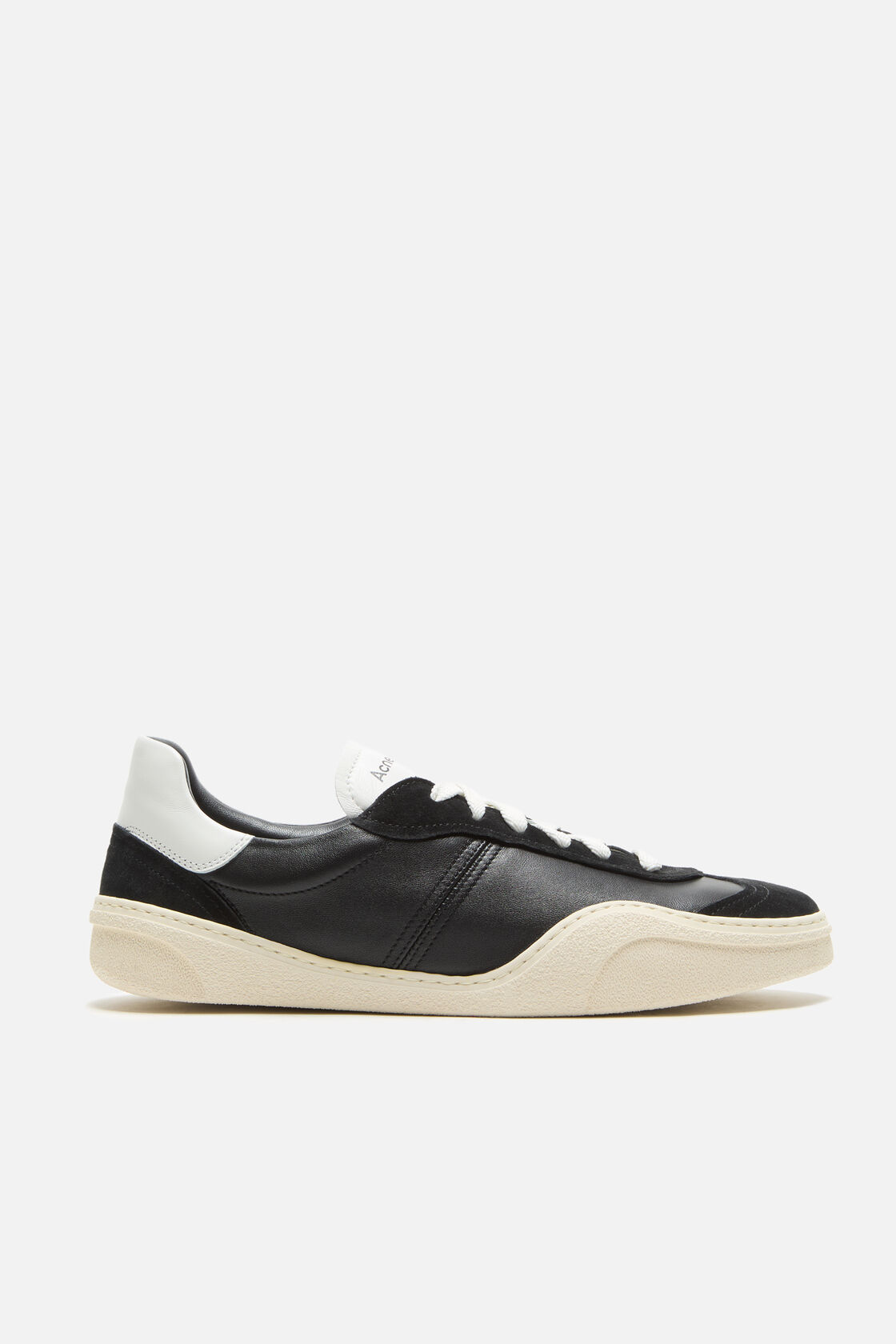Leather sneakers, Black/white, 2000x
