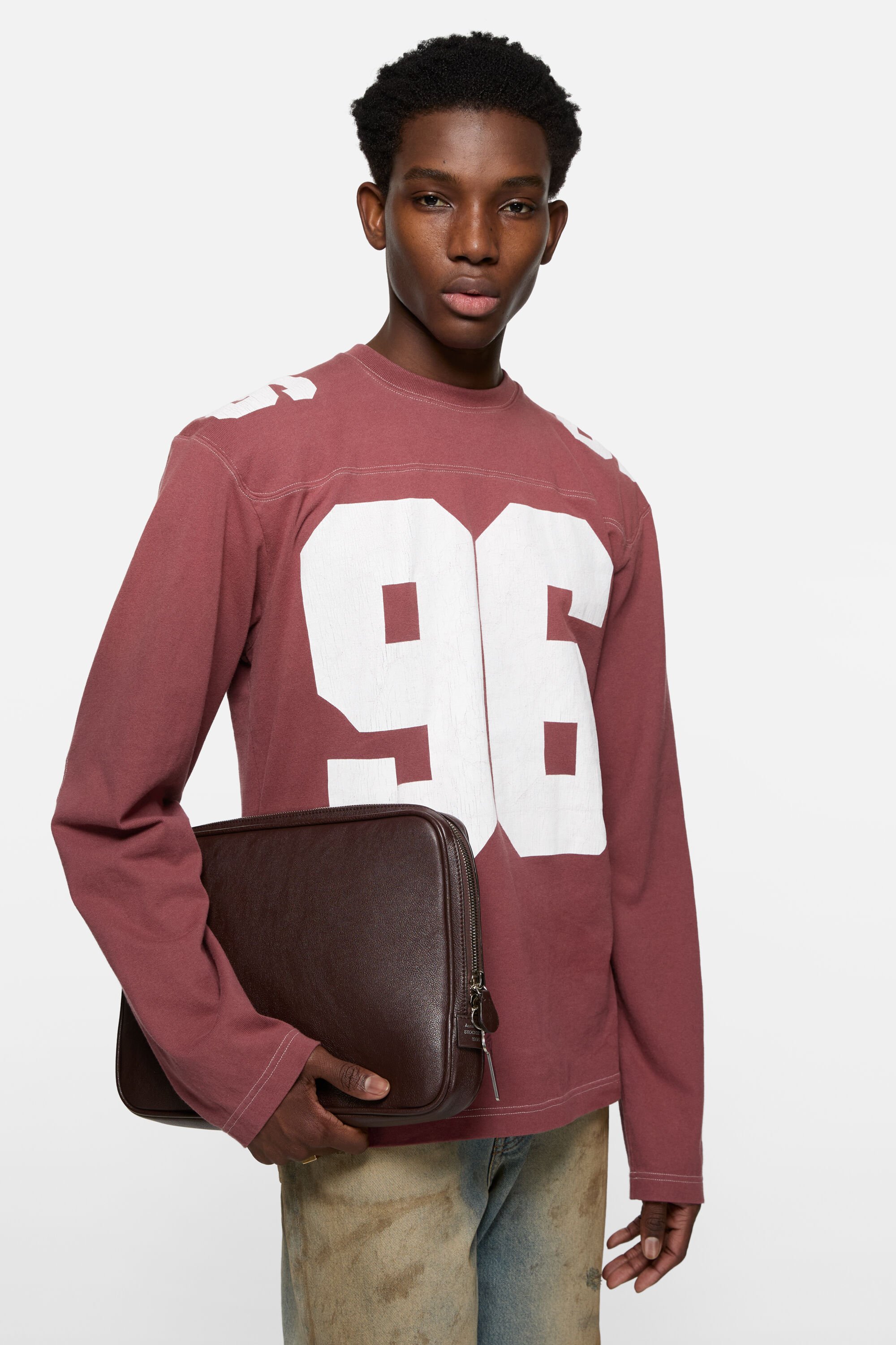 Acne Studios - Logo jersey t-shirt - Faded red