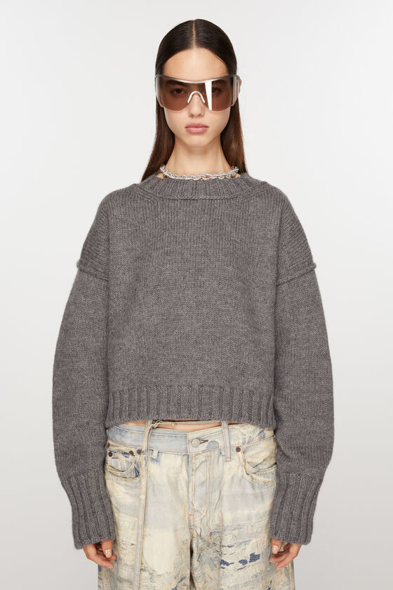 Acne Studios - Crew neck wool jumper - Dark grey