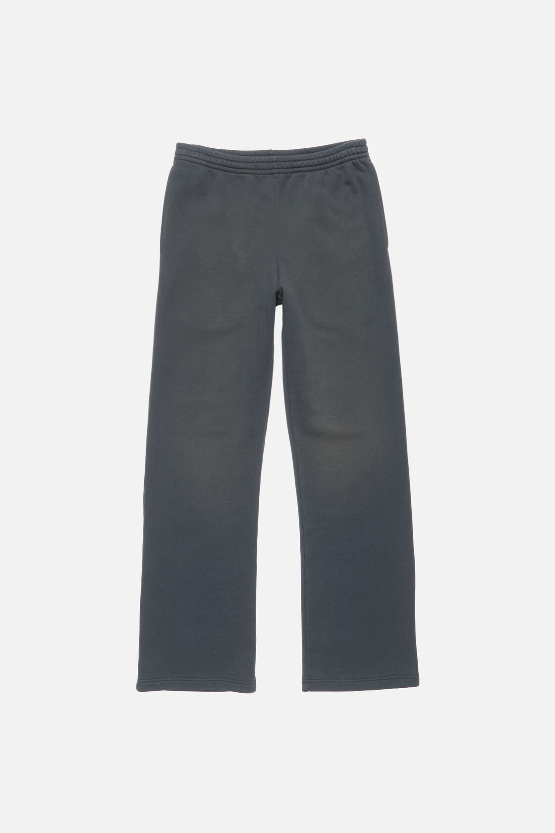 Fleece trousers with stamp logo, Faded black, 2000x
