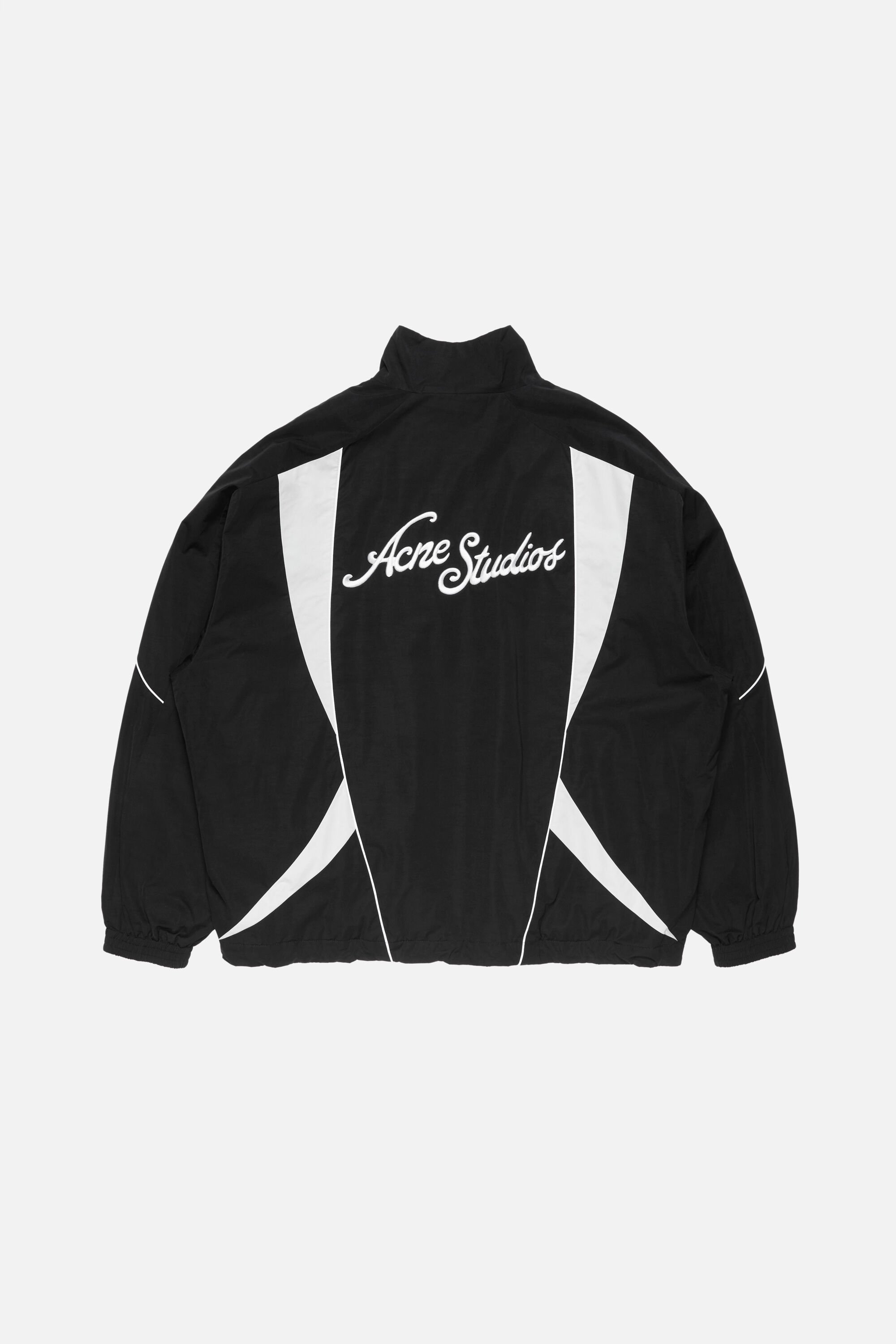 【希少】Acne Studios 袖ロゴ ラム ナッパレザージャケット ブラック Acne Studios - テクニカルロゴジャケット - ブラック