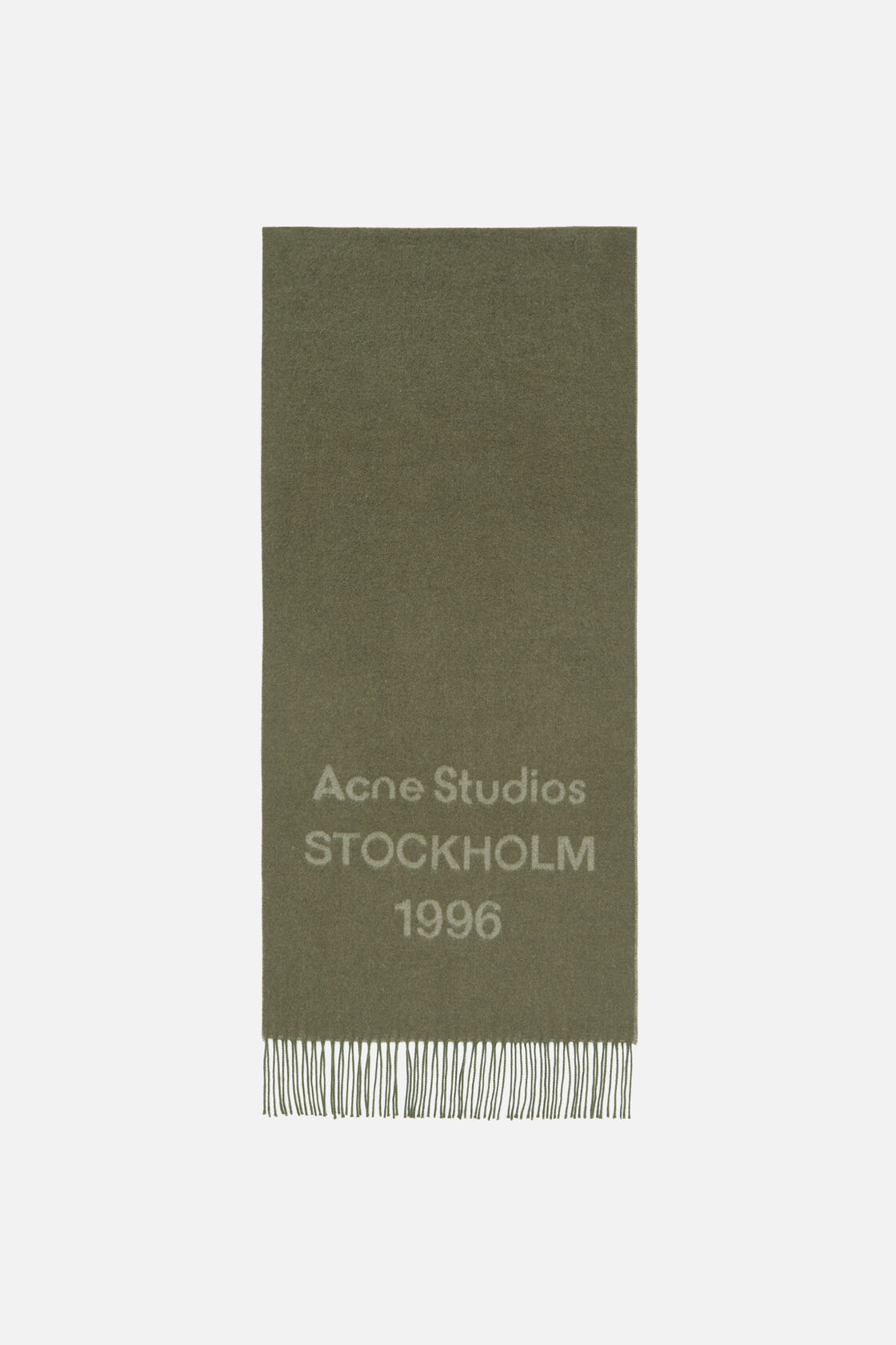 Logo scarf - Wide, Olive green, 2000x
