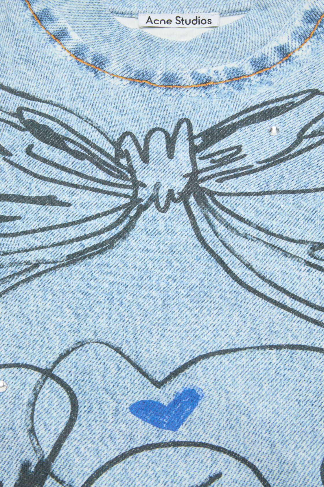 Printed t-shirt - Relaxed fit, Light blue, 2000x