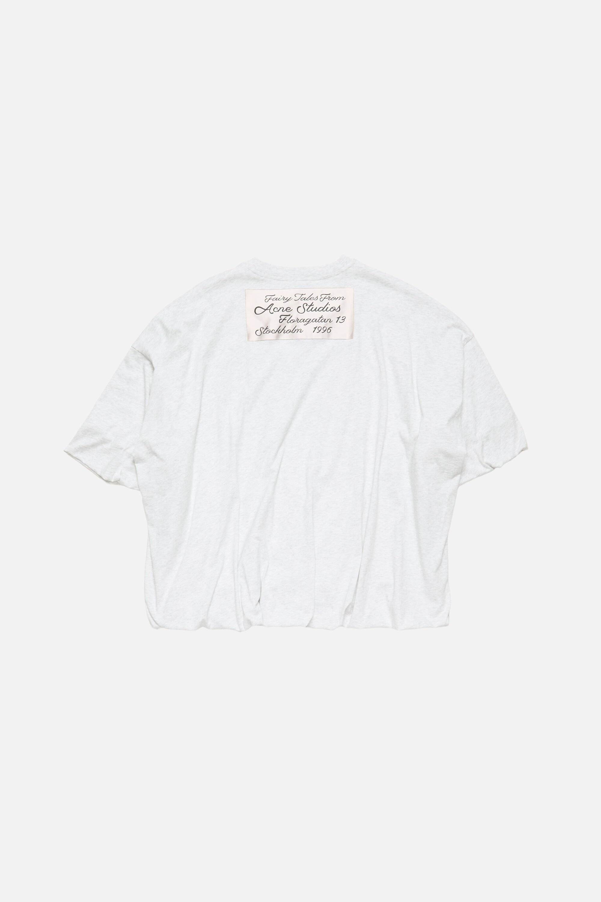 Acne Studios - ギャザーロゴTシャツ - グレーメランジ