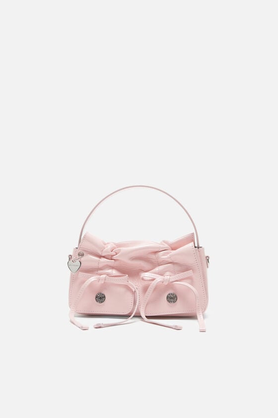 Multipocket Micro Crossbody Lux, 灰粉色