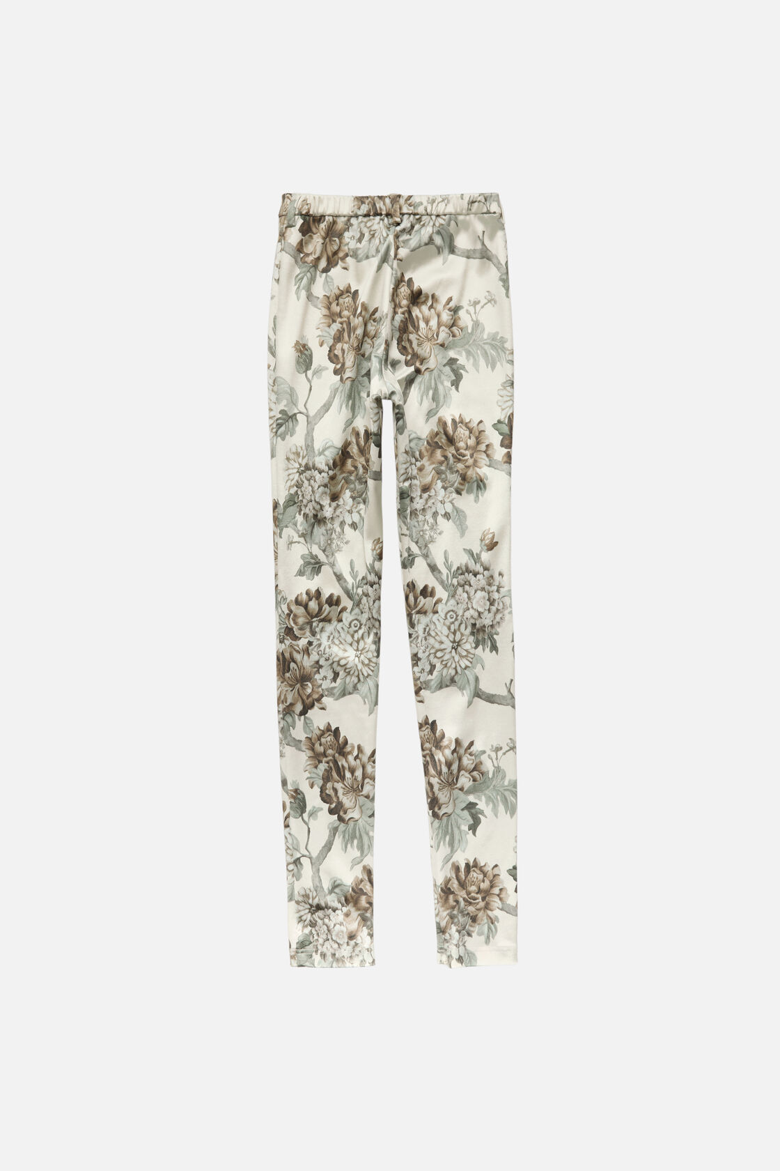Fitted printed trousers, Cream beige, 2000x