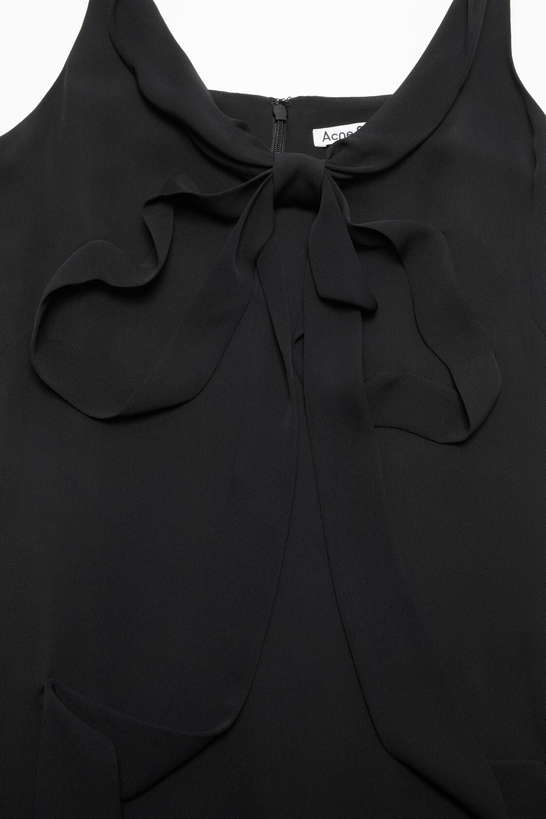 Silk dress with bow, Black, 2000x