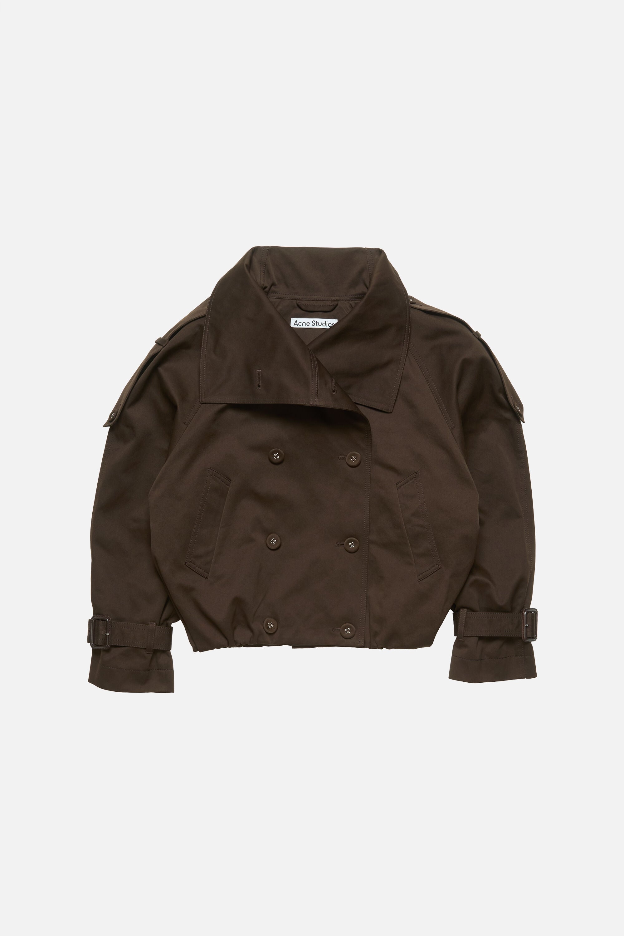 Acne Studios - ショートトレンチコート - チェスナッツブラウン