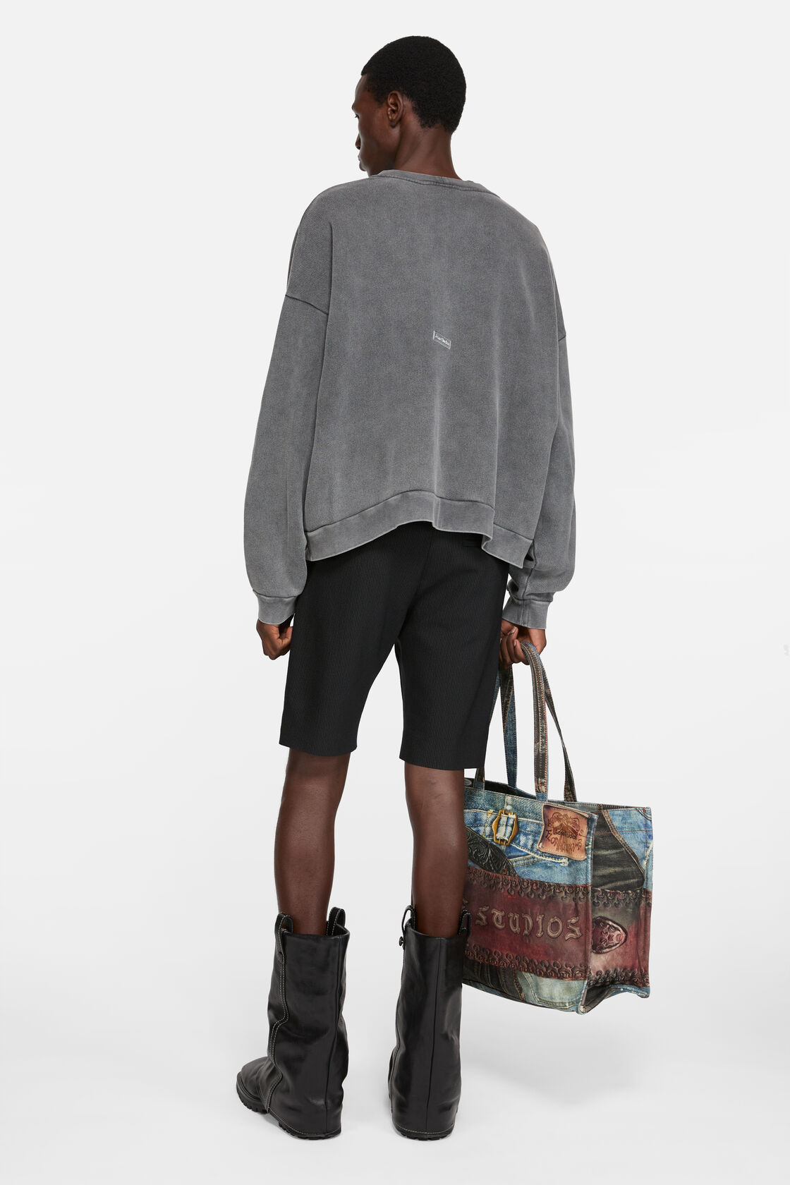 Sweater logo patch, Faded black, 2000x