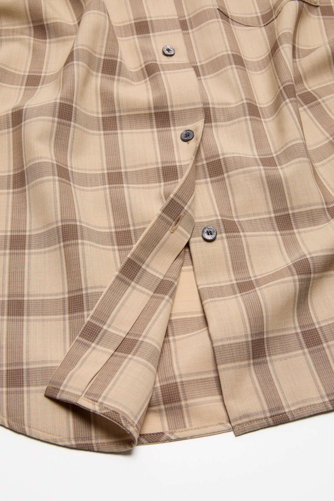 Check button-up vest, Beige Multi, 2000x