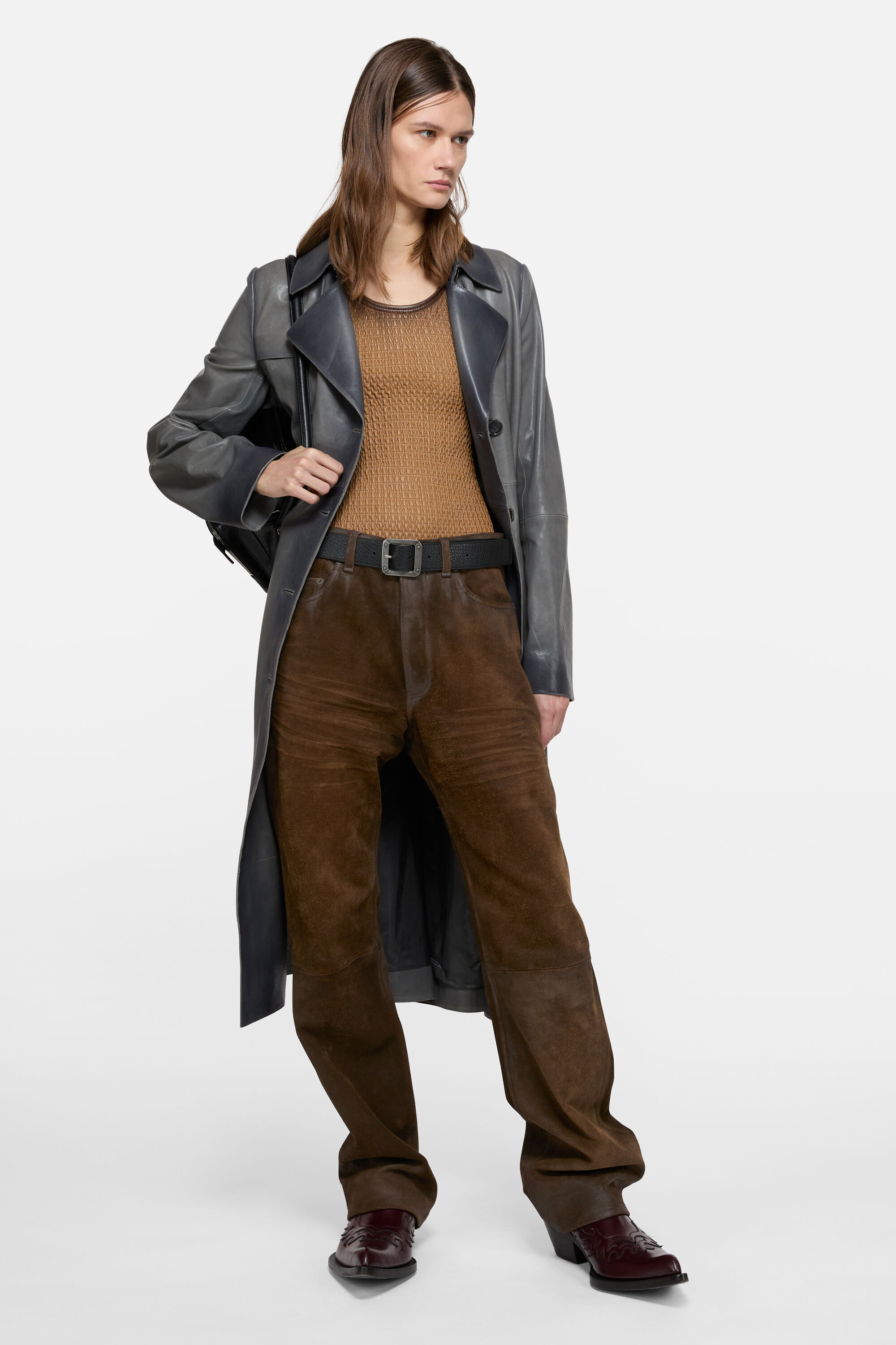 Acne Studios - Suede trousers - Coffee brown