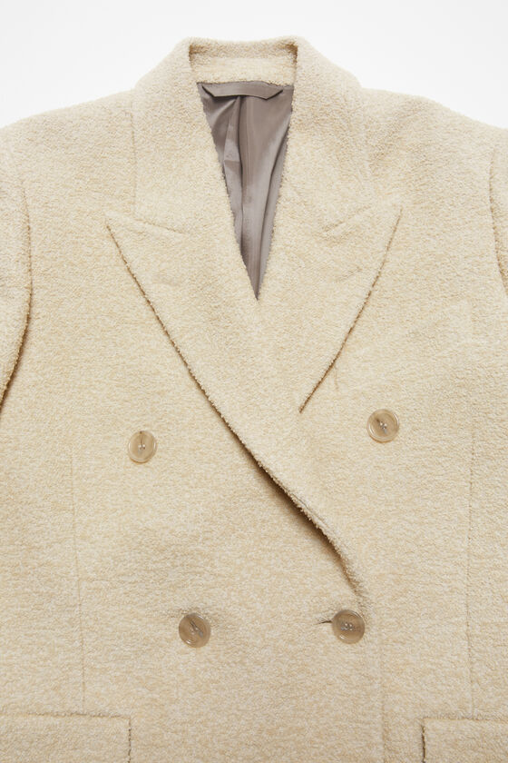Acne Studios - Zweireihiger Wollmantel - Warmes Weiß