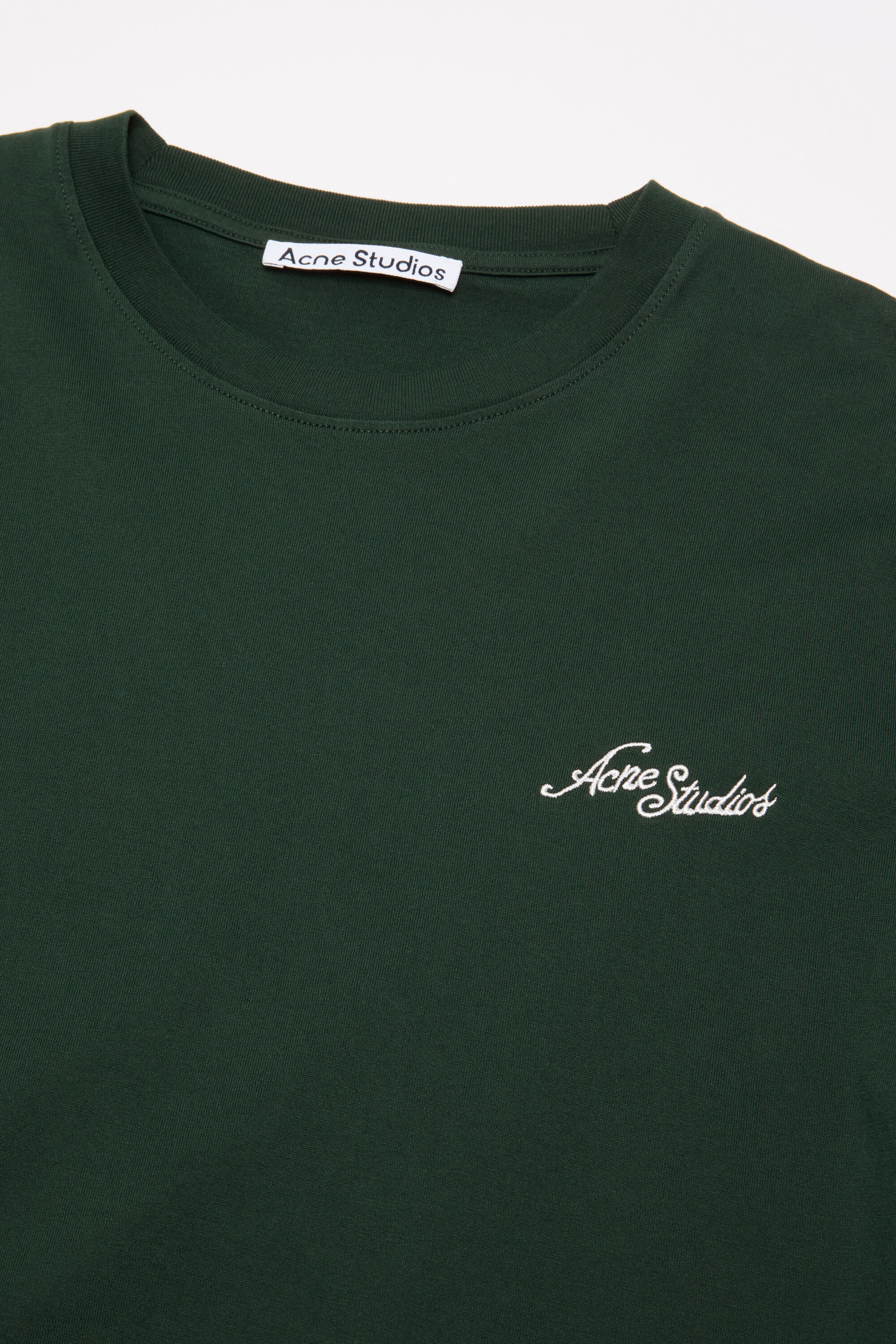 Acne Studios - Jersey t-shirt with logo - Dark green