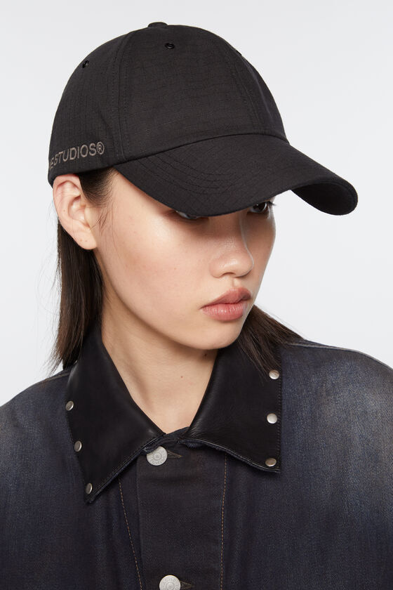 Acne Studios - コットンリップストップキャップ - ブラック