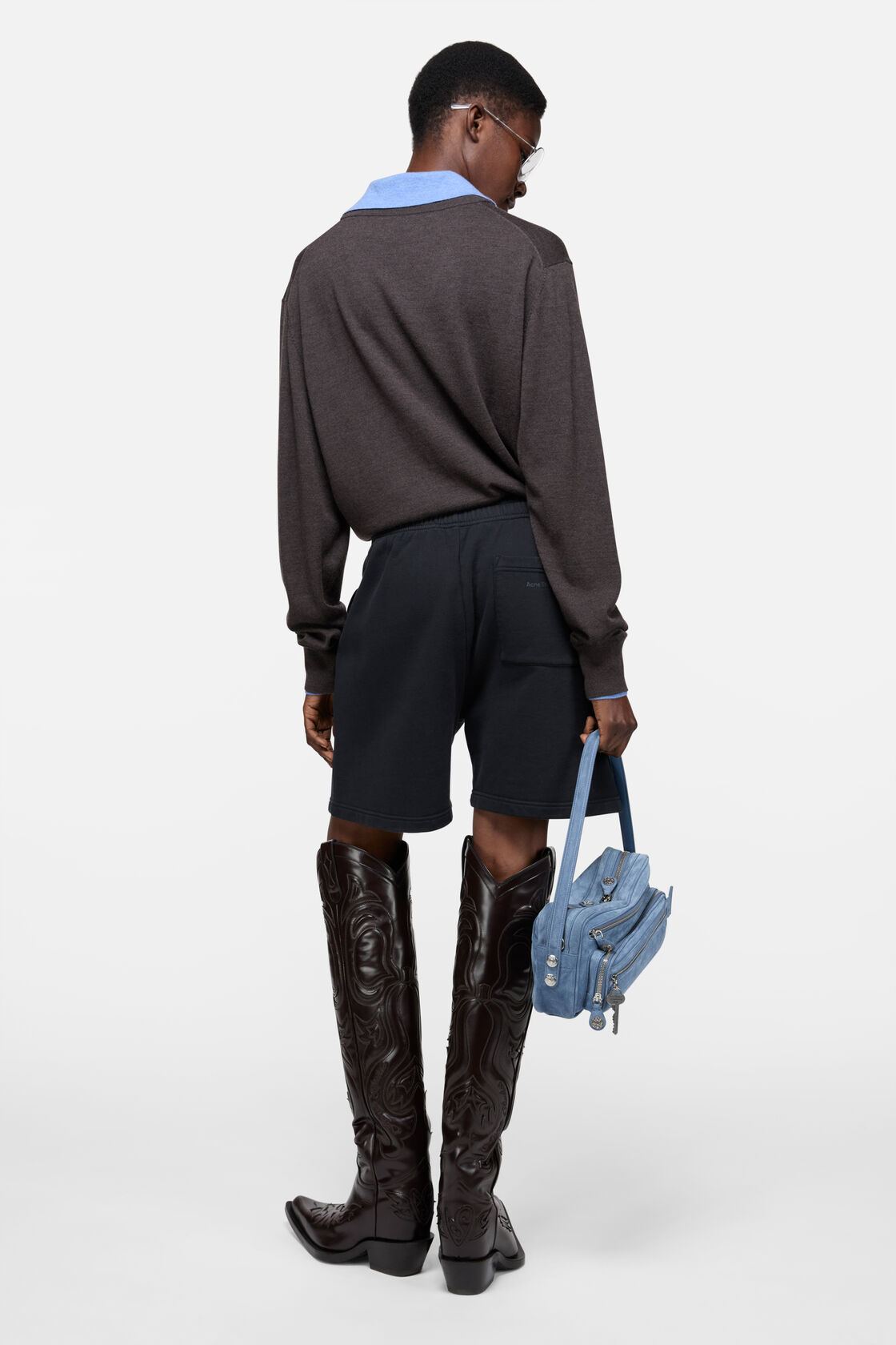 Fleece shorts, Black, 2000x