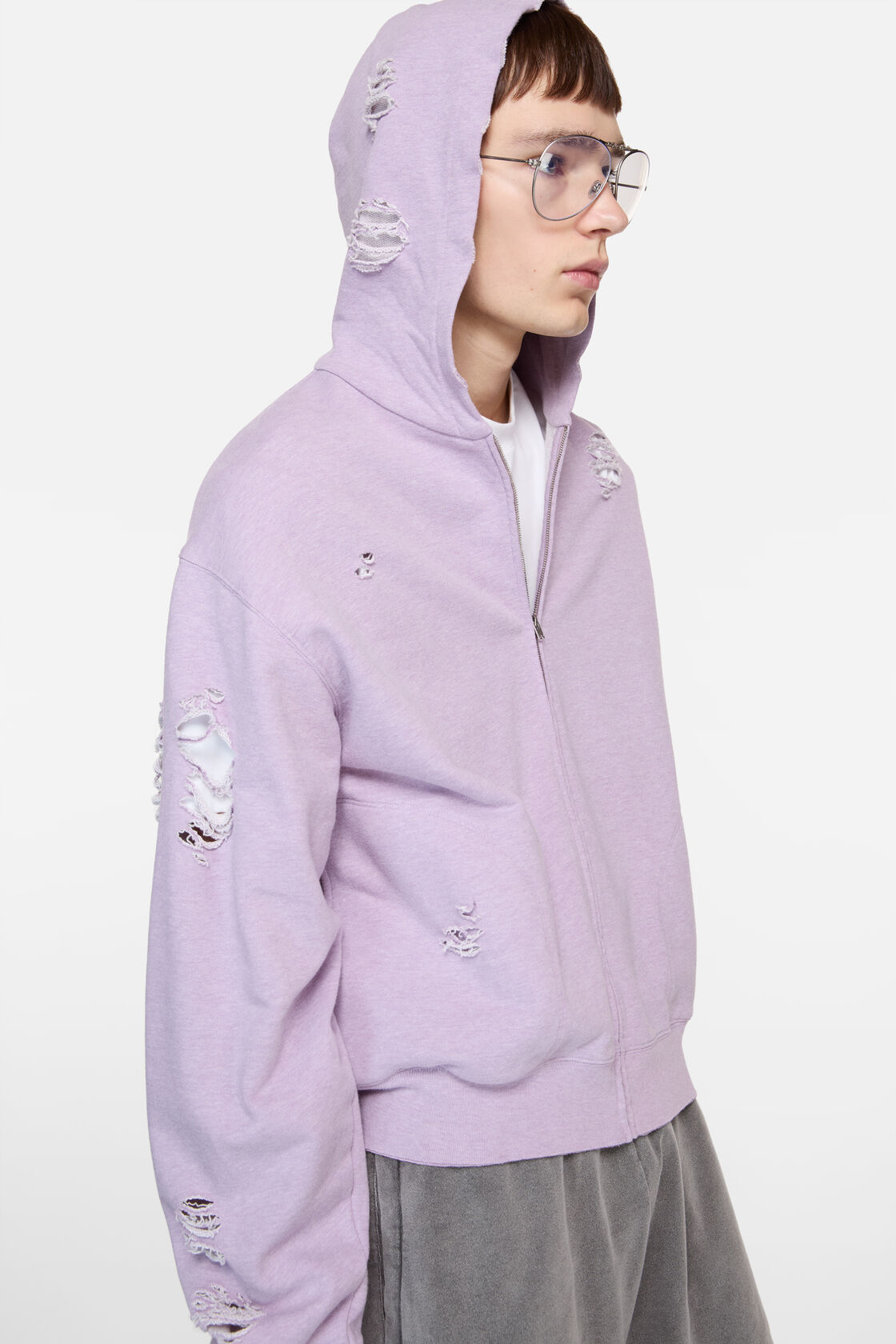 Hooded logo sweatshirt, Faded purple, 2000x