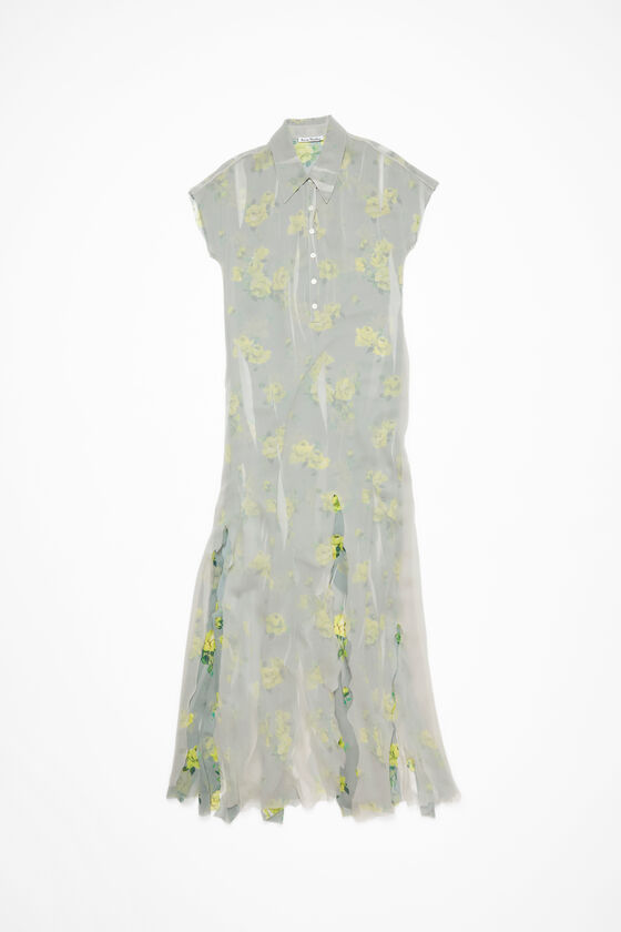 Layered dress, Yellow/grey, 2000x