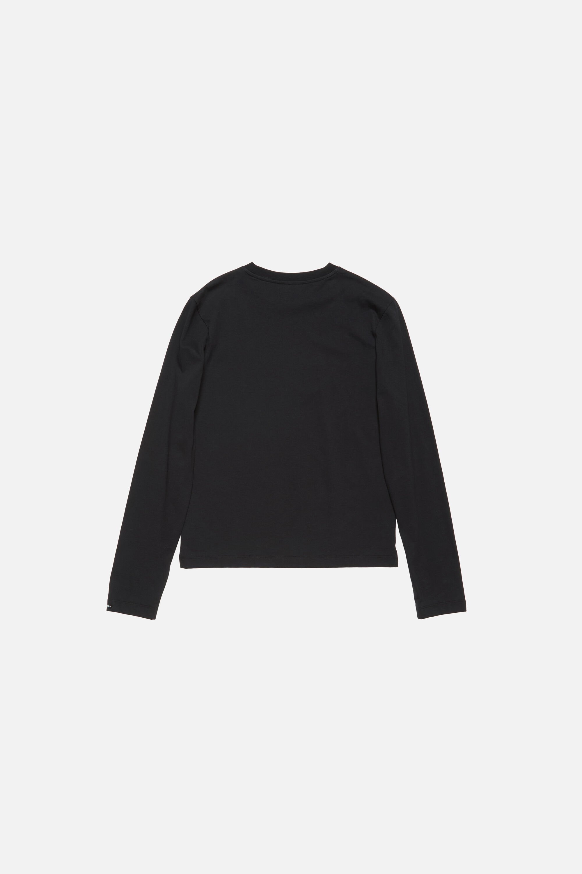Acne Studios ブラック 長袖カットソー Acne Studios - サテンラベルTシャツ - レギュラー - ブラック