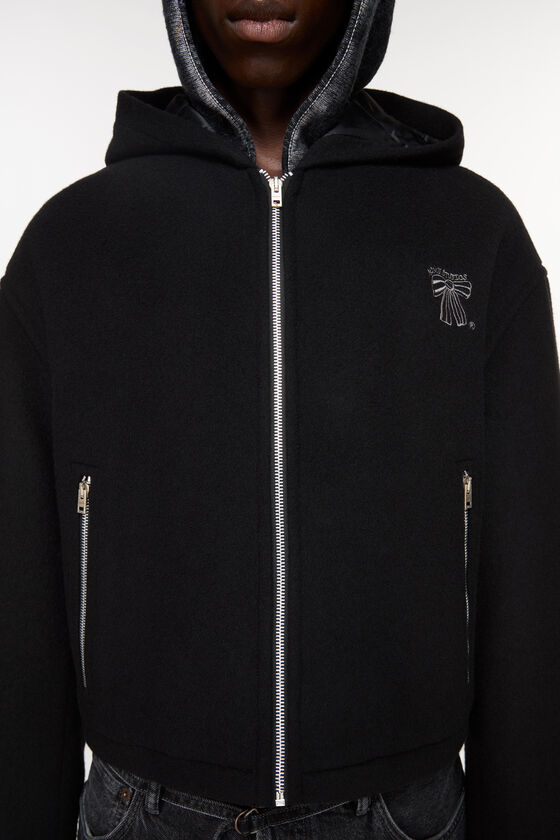 Acne Studios - Hooded jacket wool blend - Black 