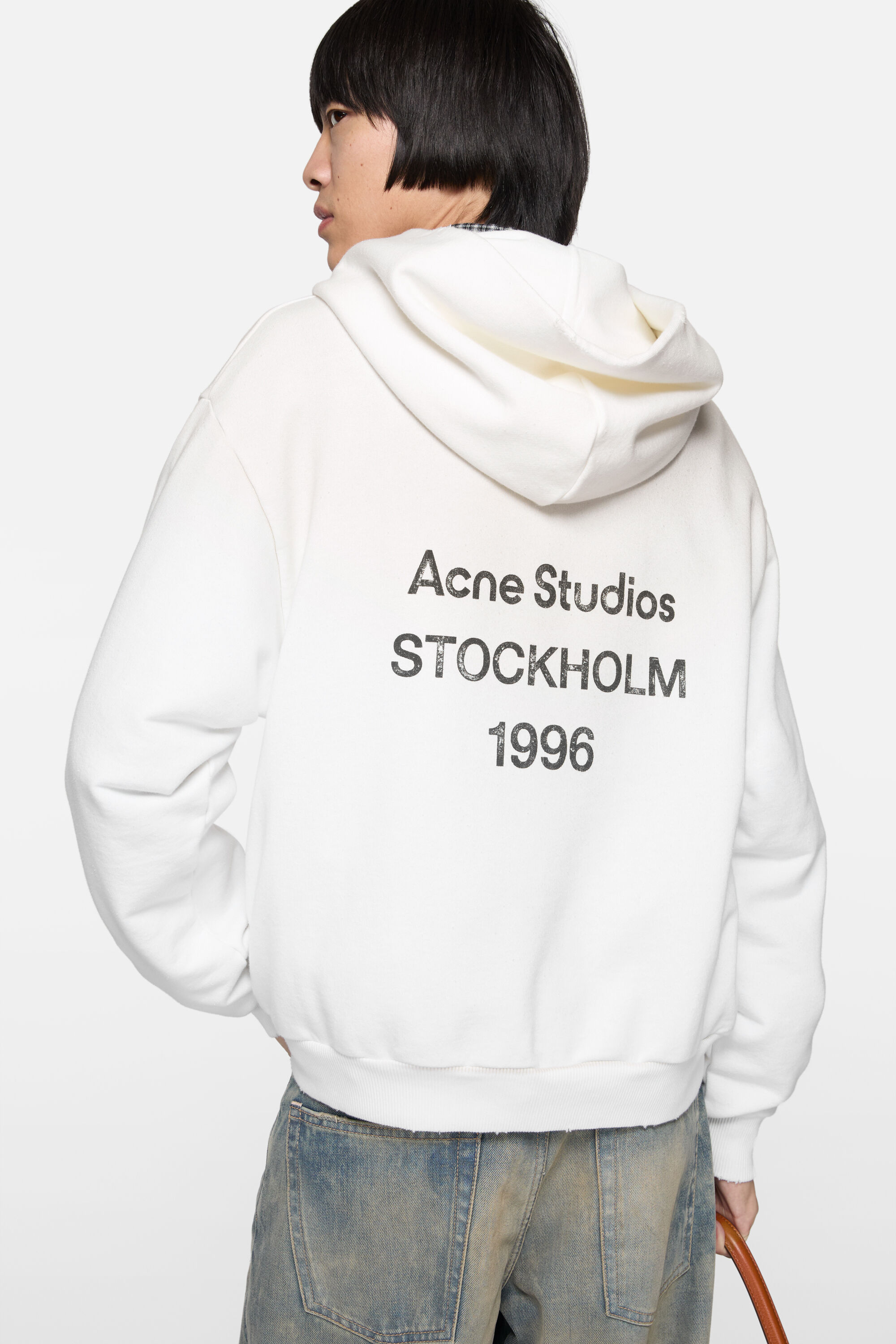 Acne Studios - ロゴフーディセーター - ダスティホワイト