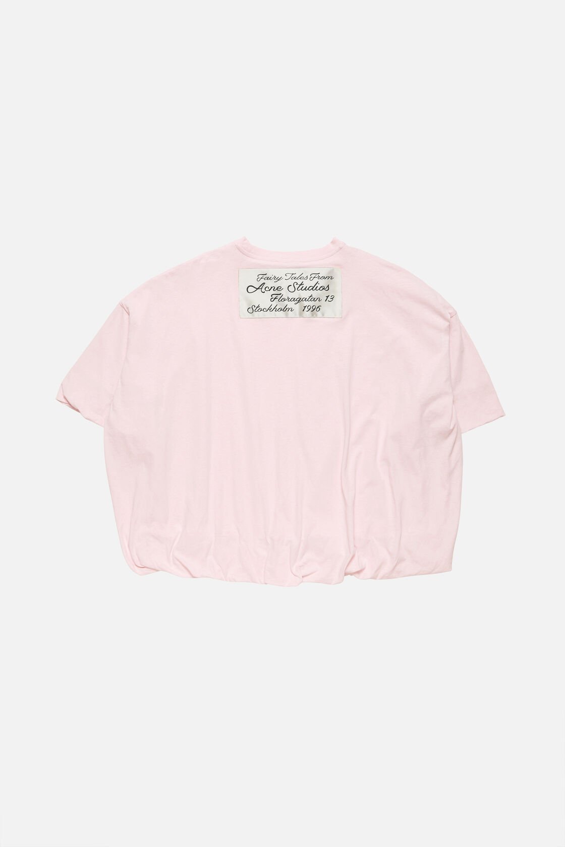 Gathered logo t-shirt, Baby pink, 2000x