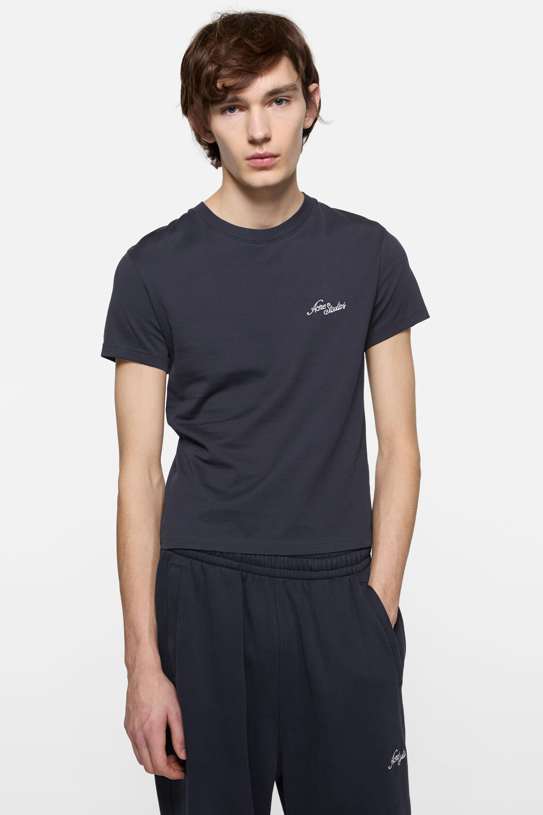 Jersey t-shirt with logo, Dark navy, 2000x