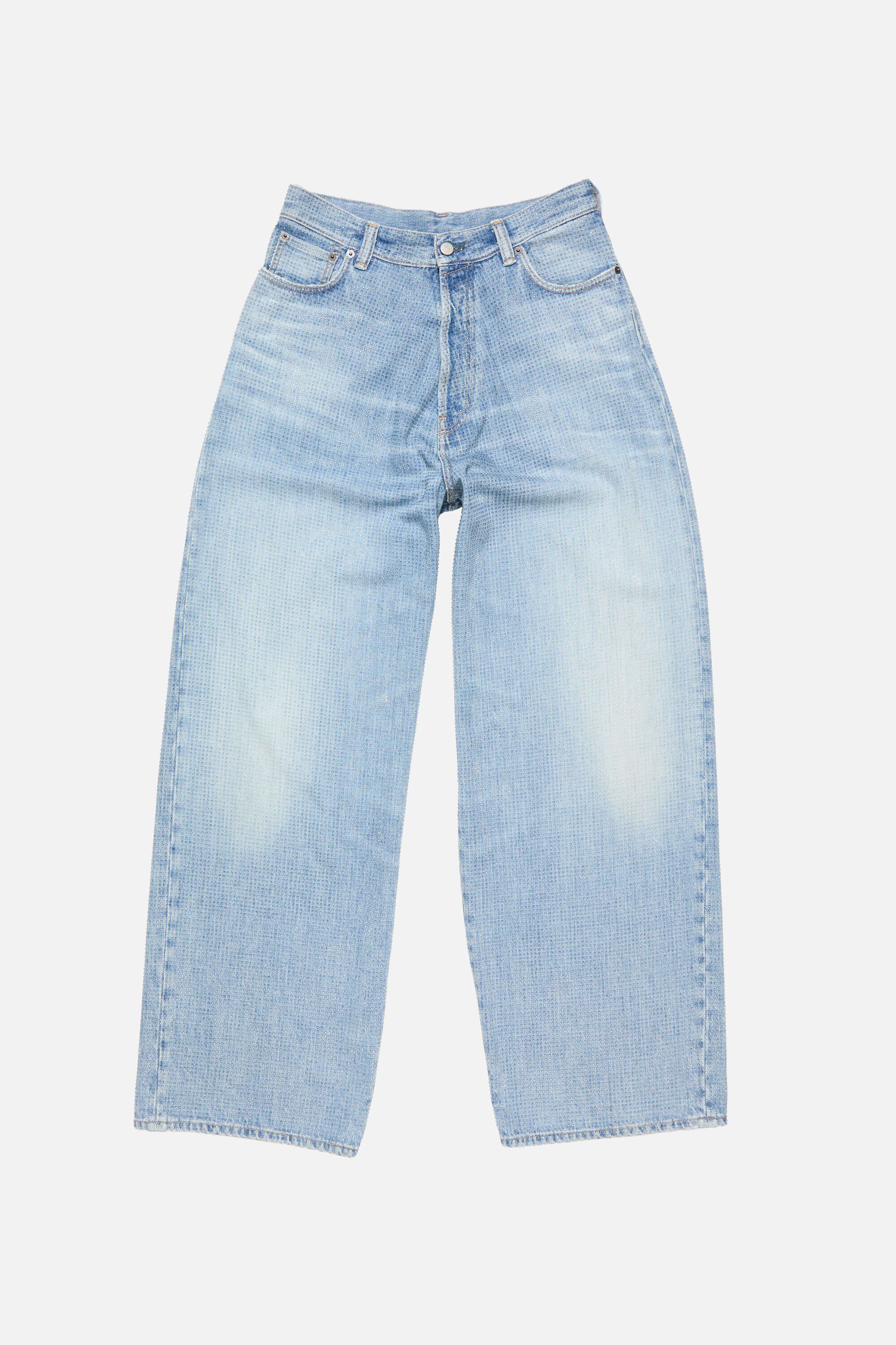 Acne Studios - Loose rhinestone jeans – 2023 - Light blue