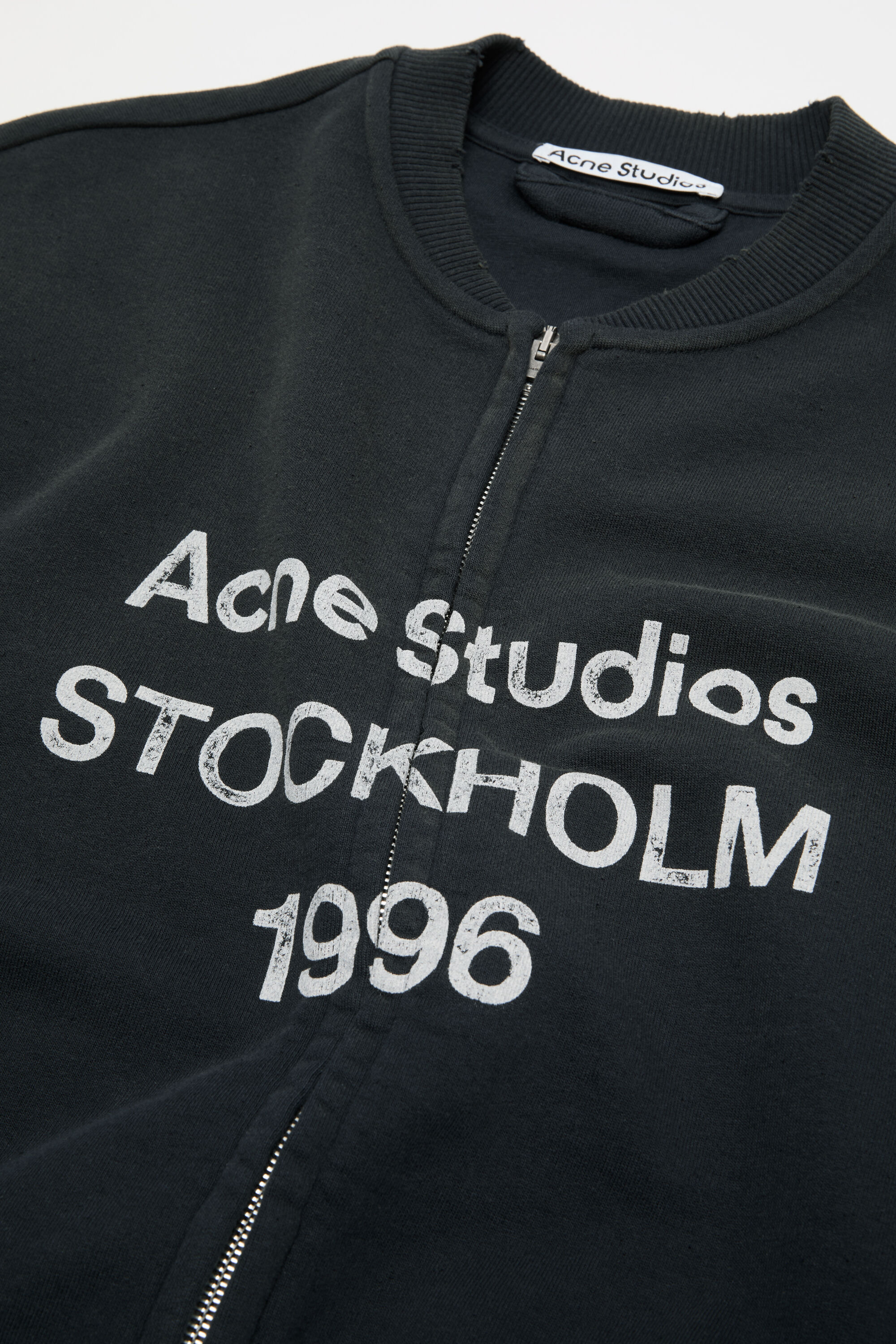 Acne Studios - Washed zip-up cardigan - Black