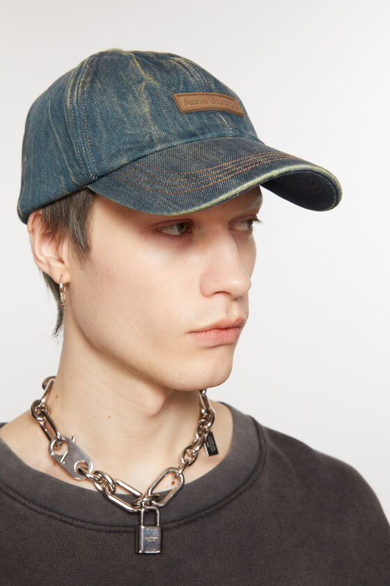 Acne Studios - デニムロゴキャップ - ダークブルー