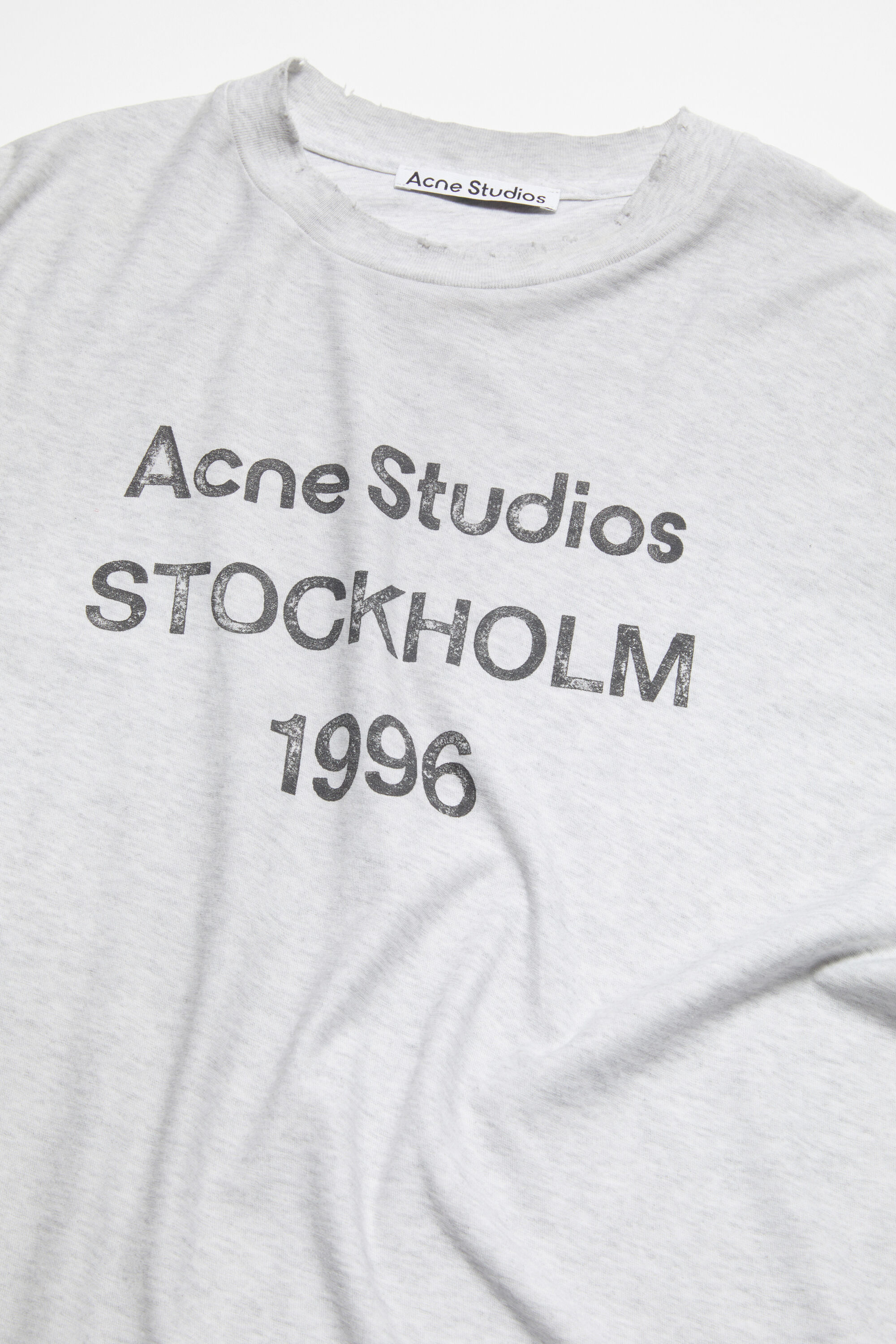 Acne Studios - Sprayed logo t-shirt - Pale Grey Melange