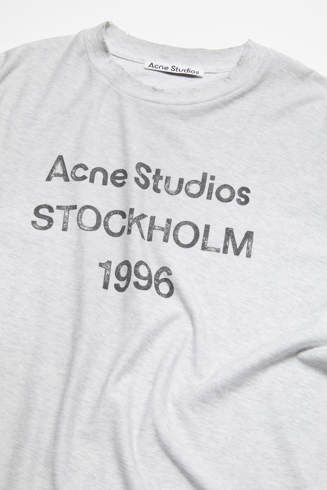 Sprayed logo t-shirt, Pale Grey Melange, 2000x