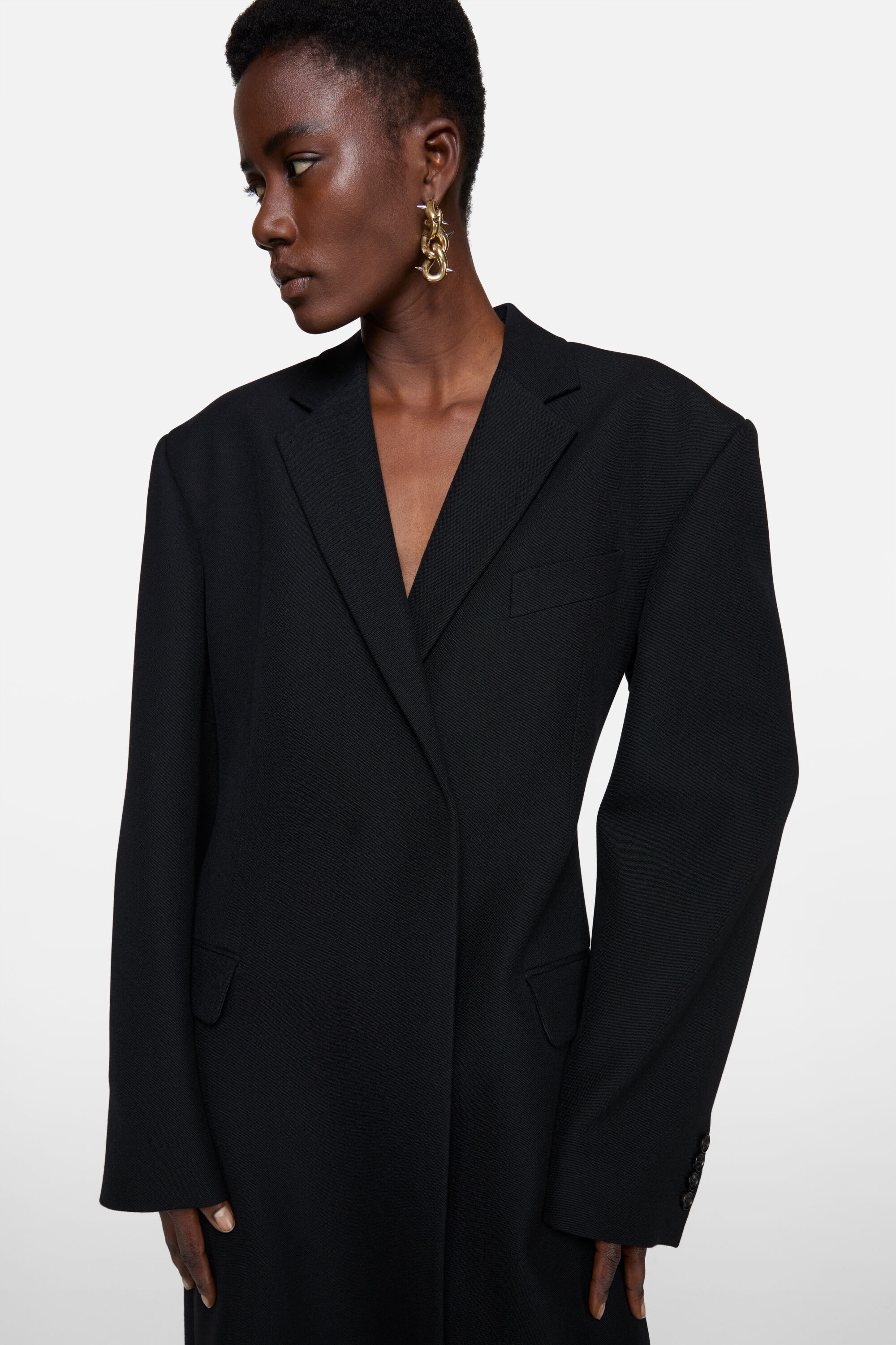 Acne Studios - ダブルブレスト ウールコート - ブラック