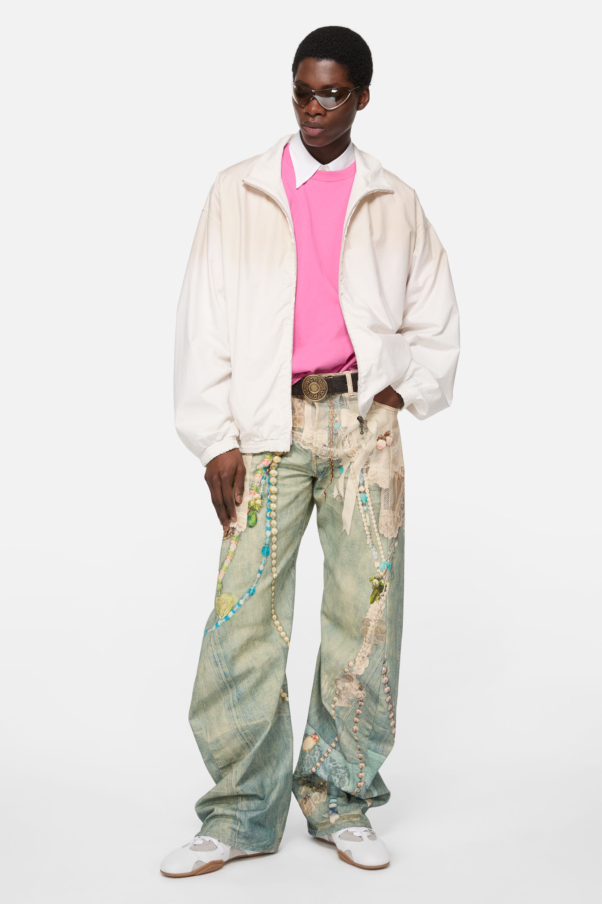 Acne Studios ジップアップジャケット 172A クリーム 【公式通販】