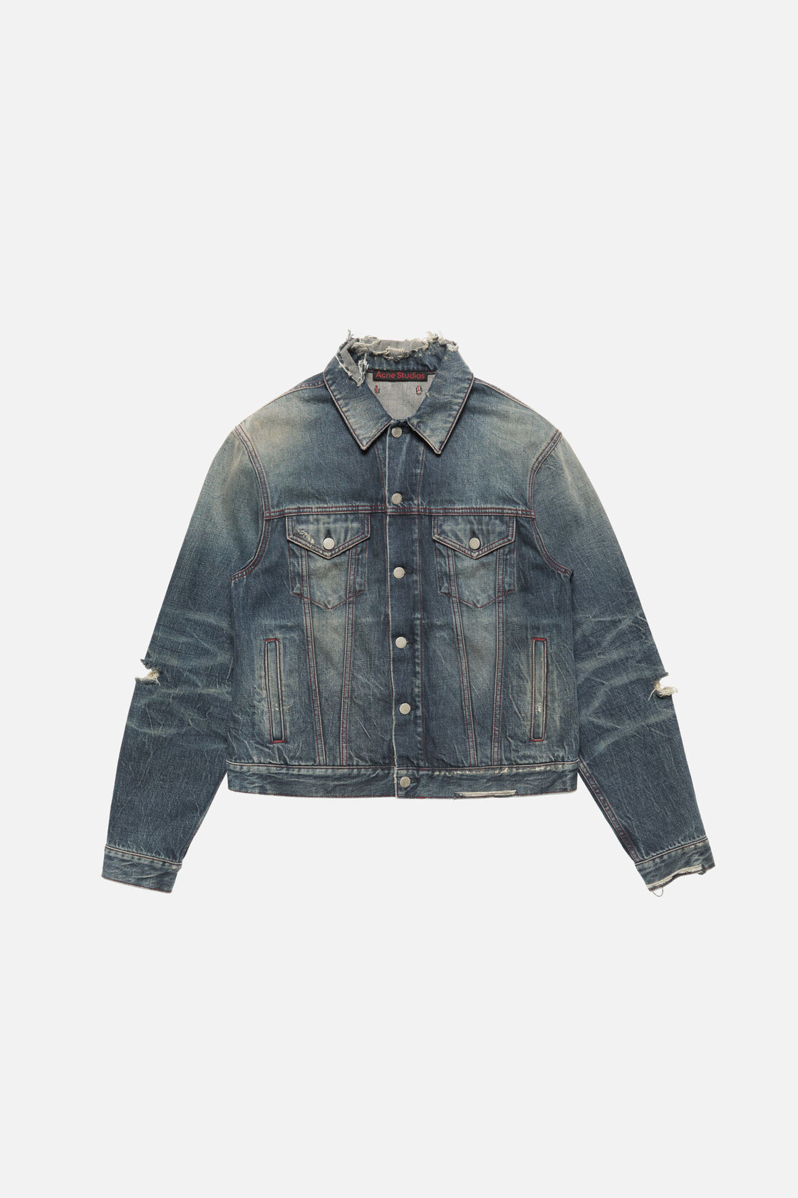 Re-edition worn denim jacket, Mid Blue, 2000x