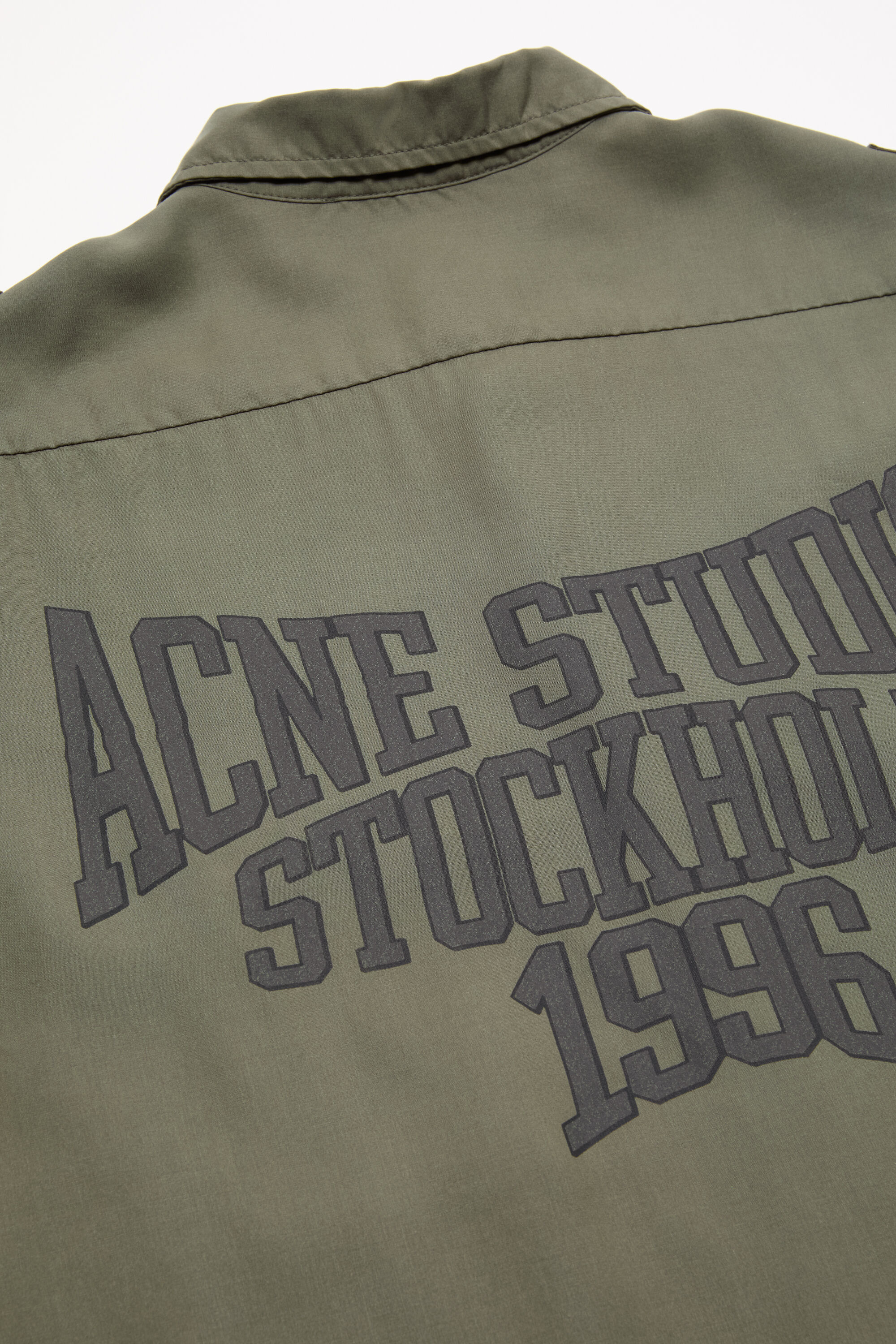 Acne Studios - Button-up shirt with logo - Olive green