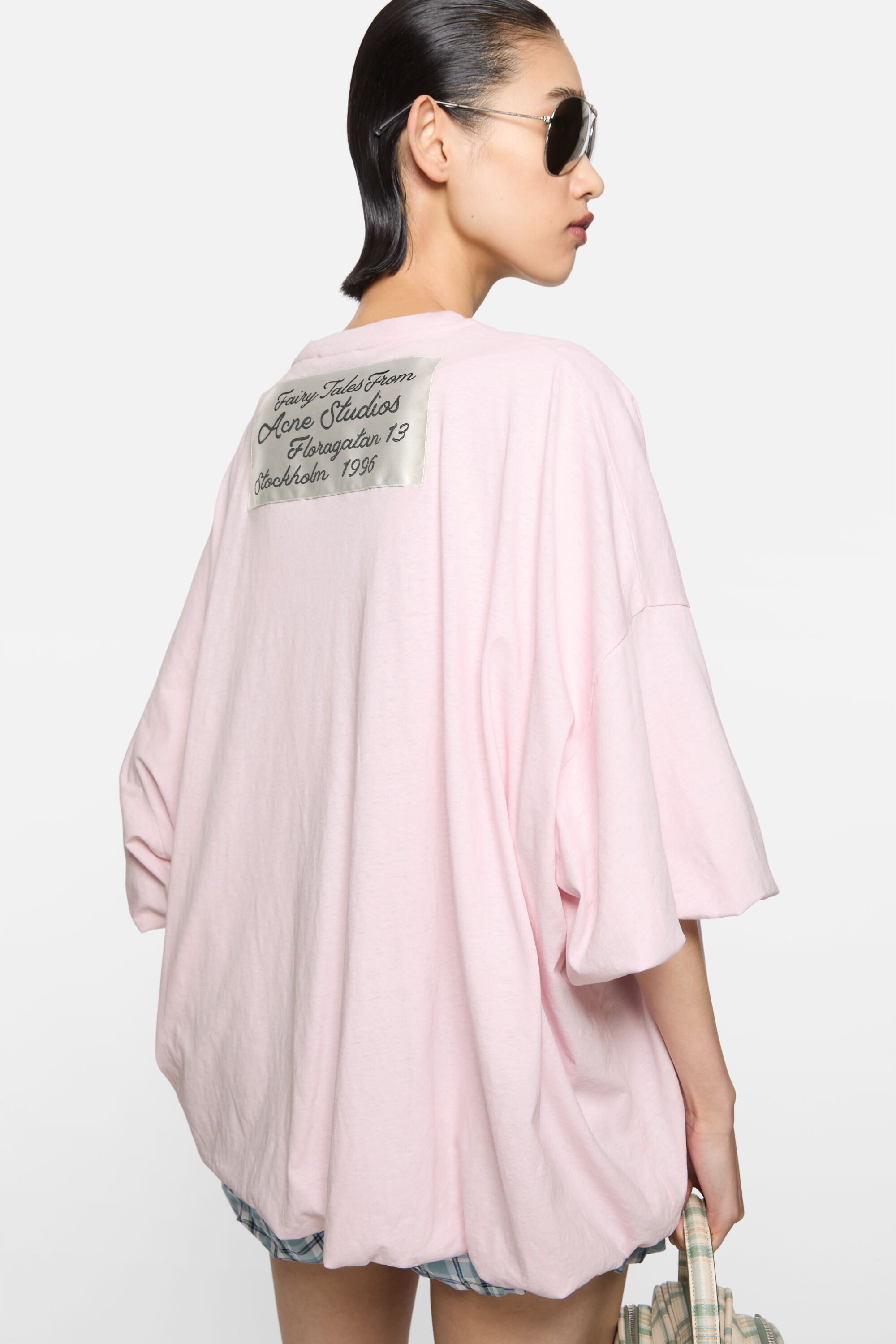 Acne Studios - Gathered logo t-shirt - Baby pink